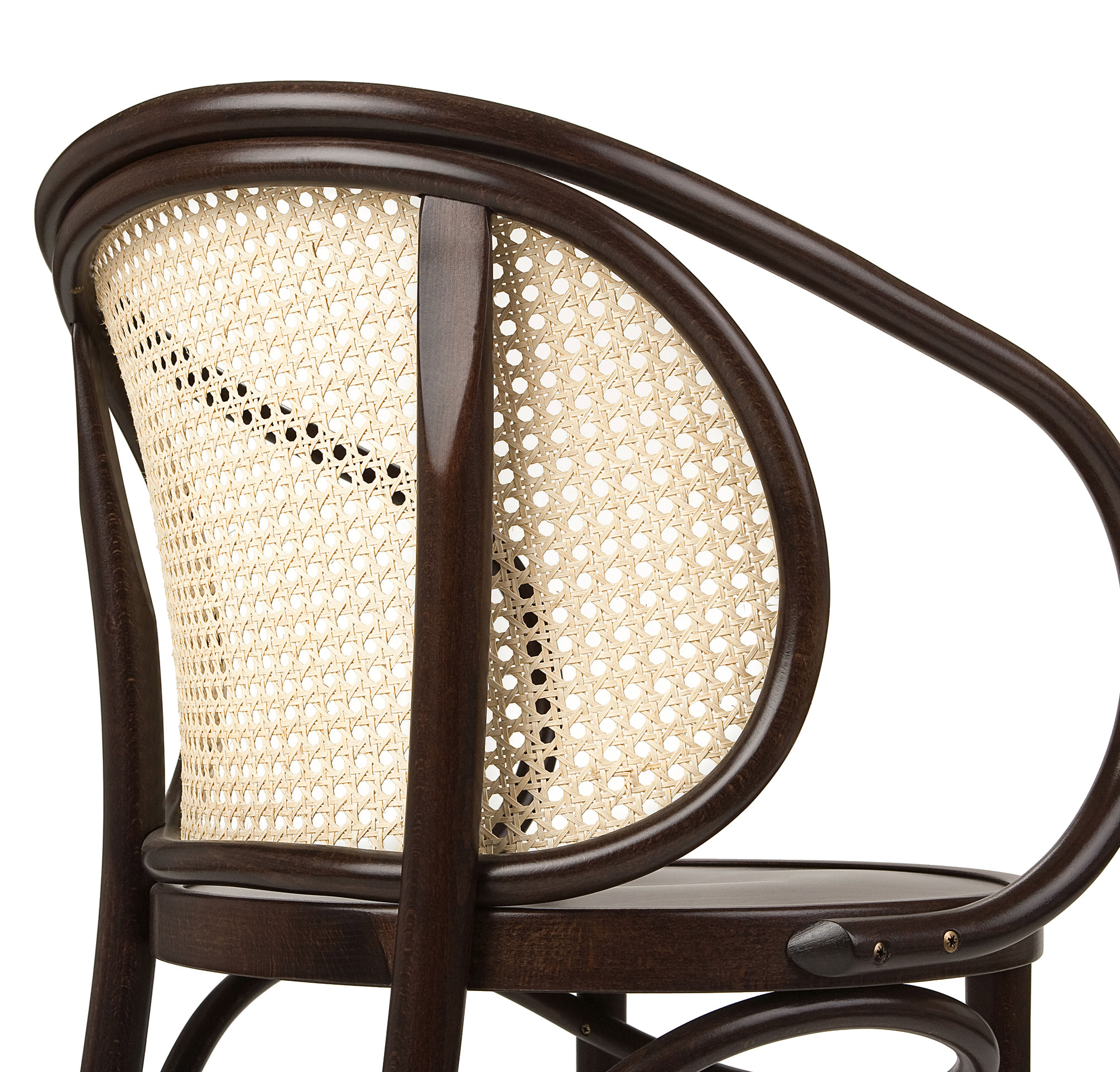 Bentwood armchair with straw back B-1890