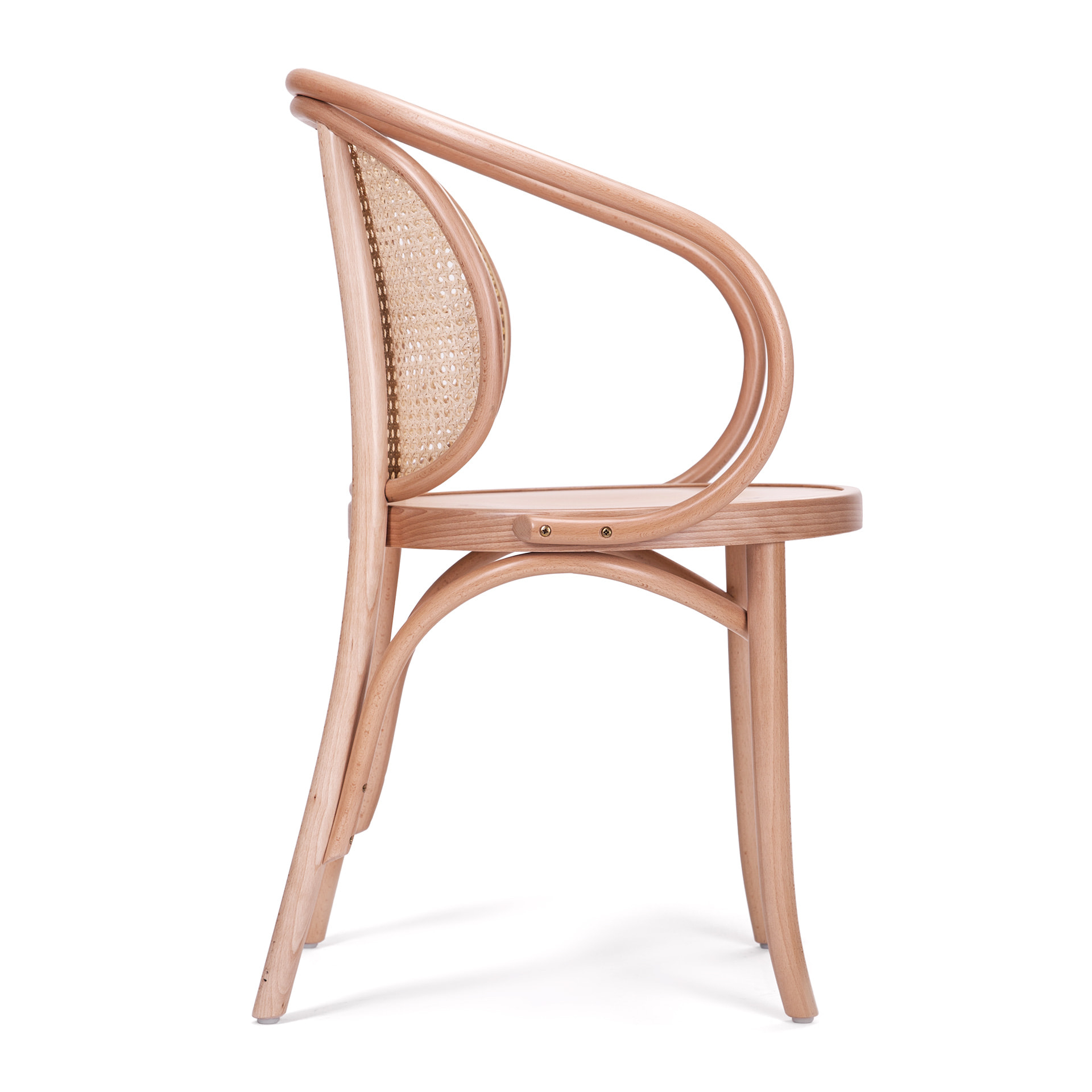Bentwood armchair with straw back B-1890