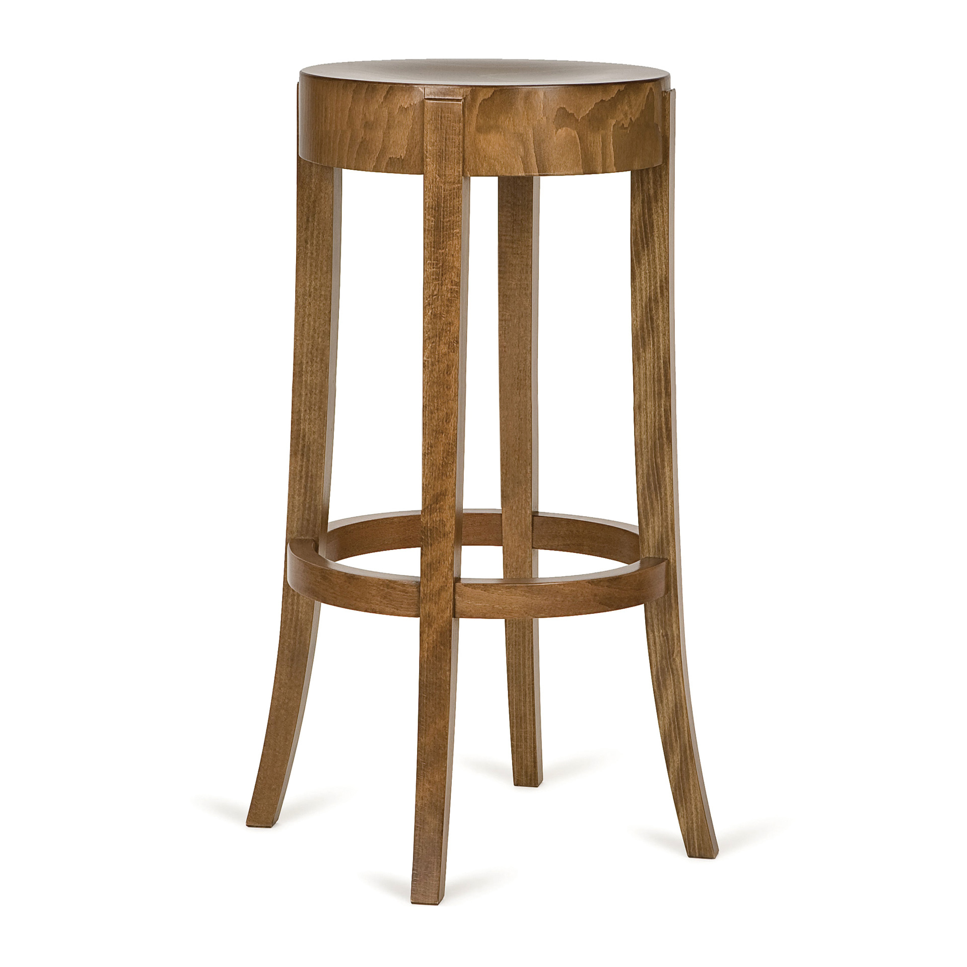 Vintage round wooden stool