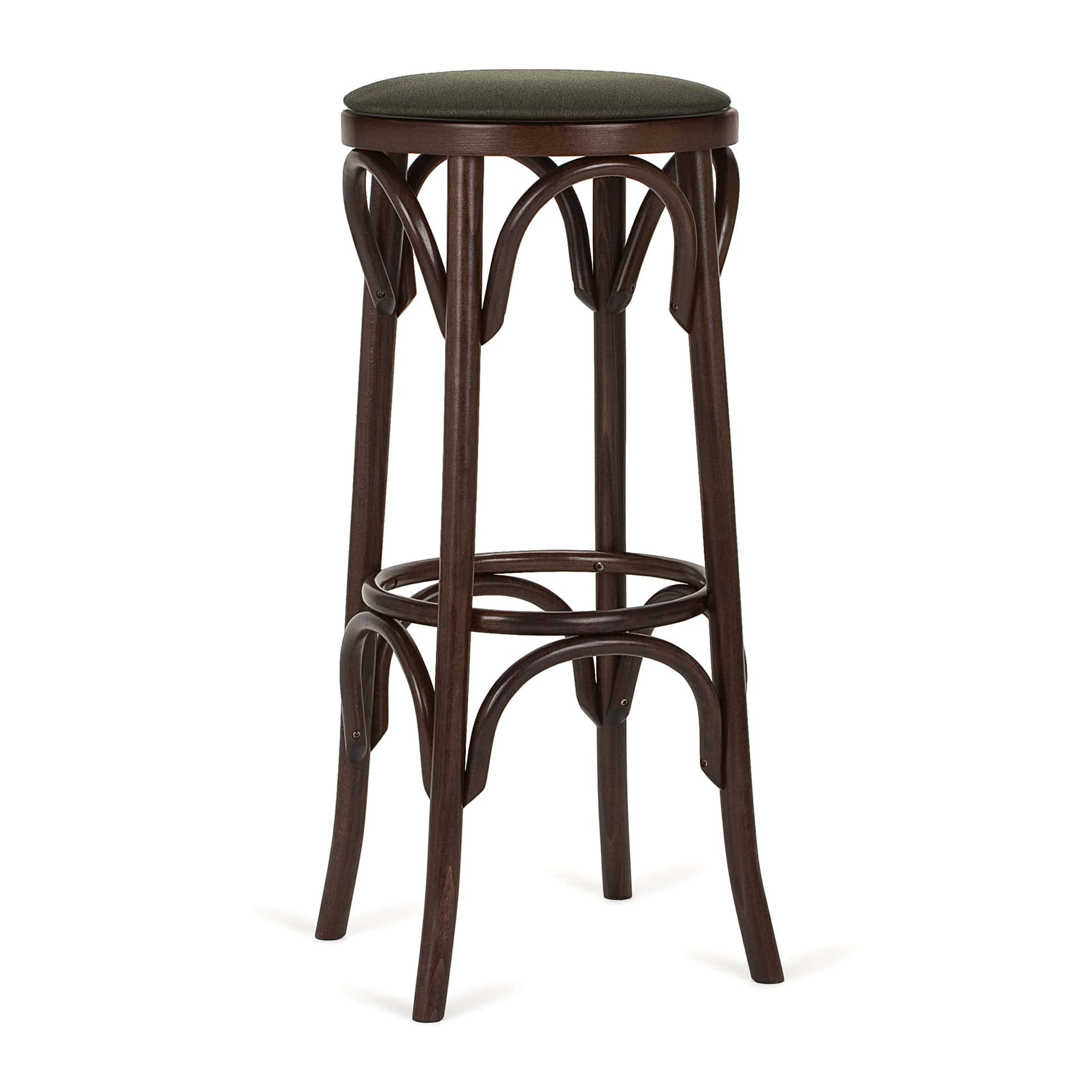 Bentwood stool with solid or soft seat