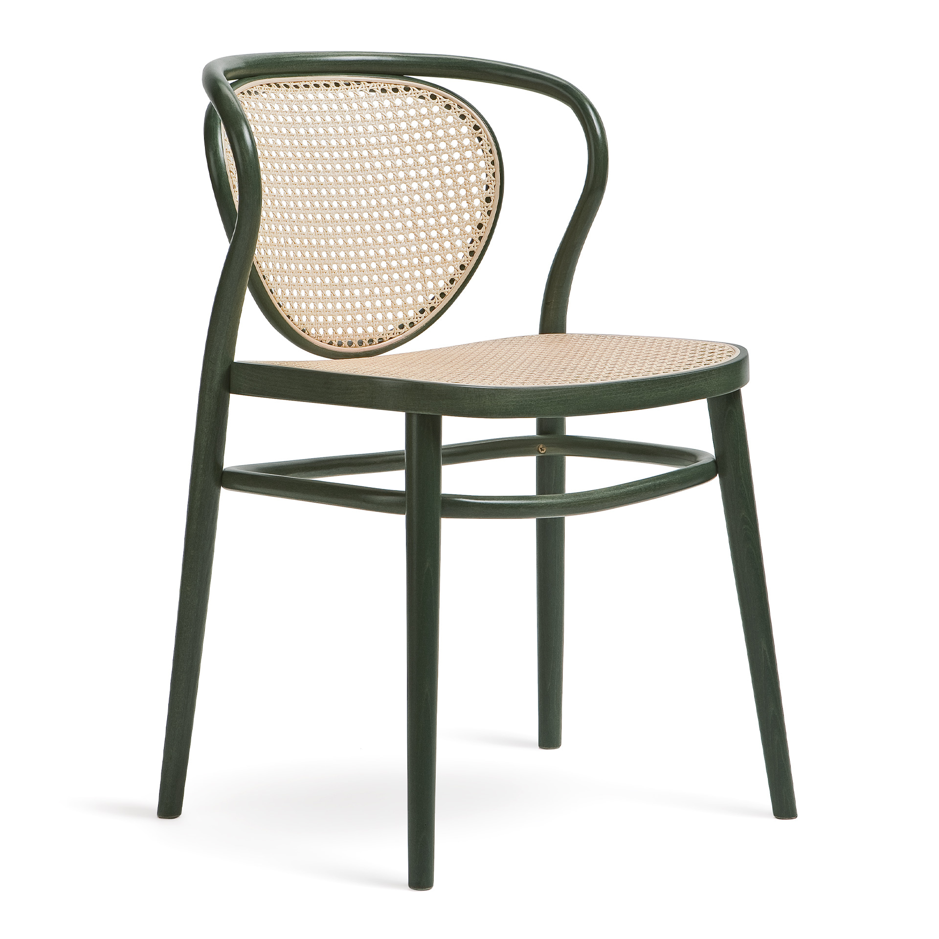 Bentwood chair with woven back