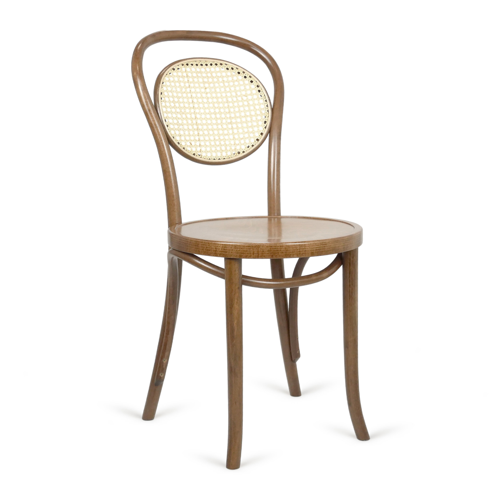 Bentwood chair with woven back