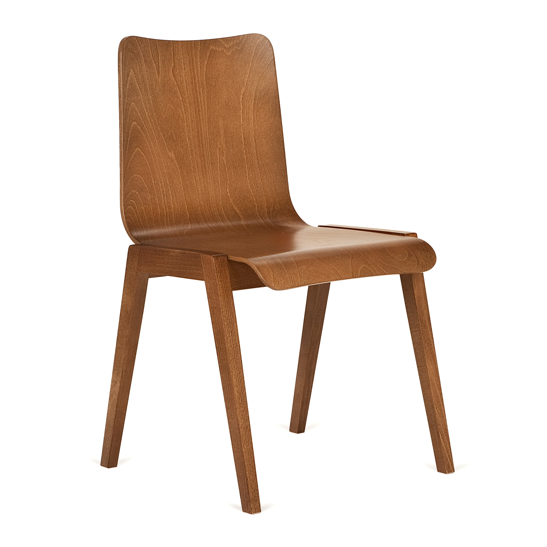 Wooden chair with solid or padded seat