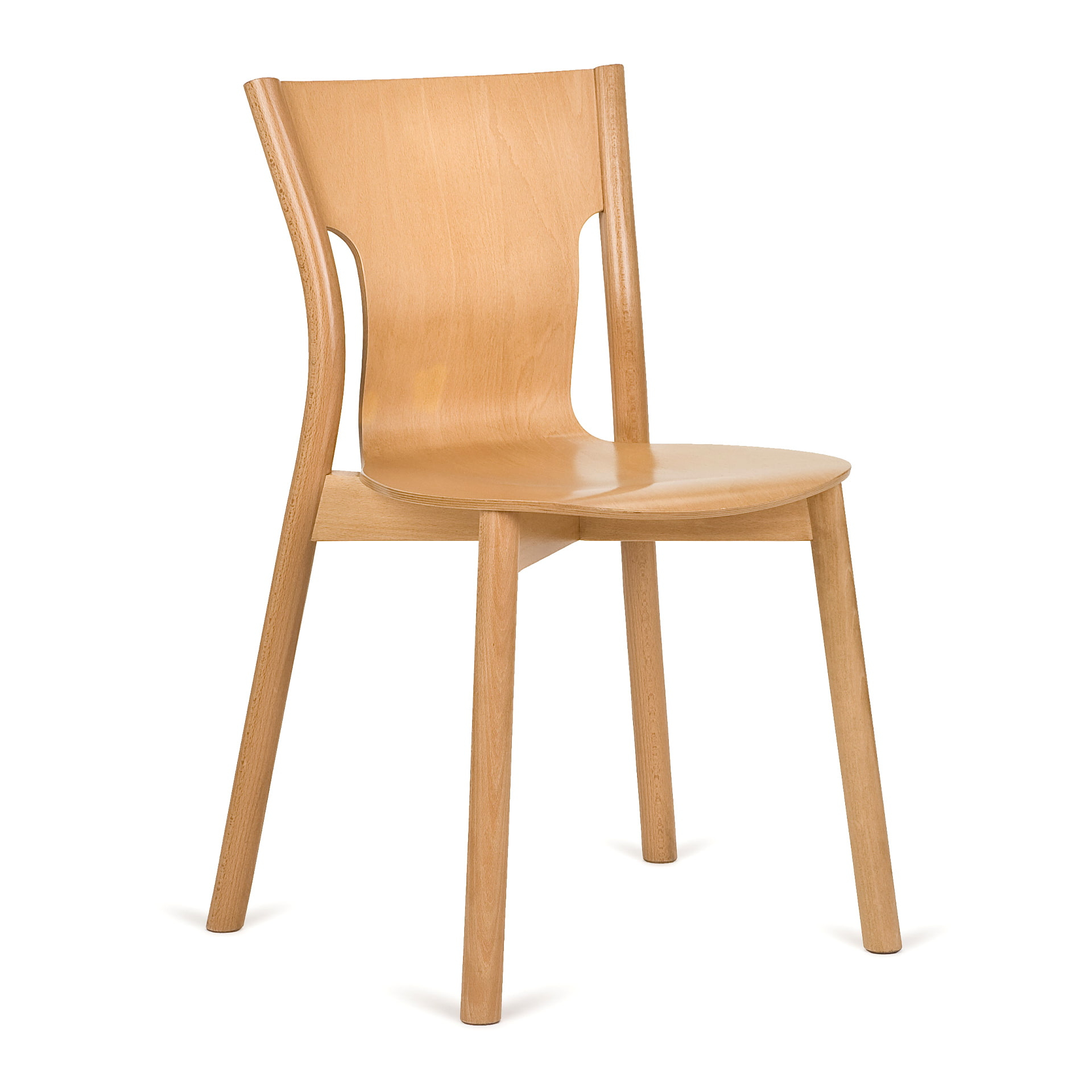 Wooden chair with solid or upholstered seat