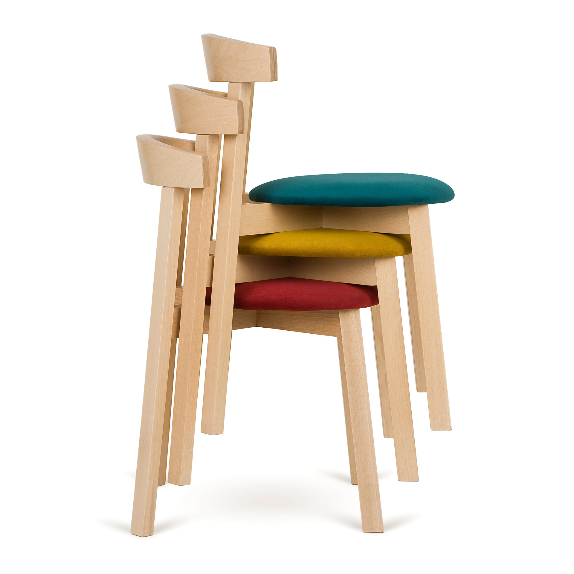 Silla de madera con asiento macizo o acolchado A-2920 UXI