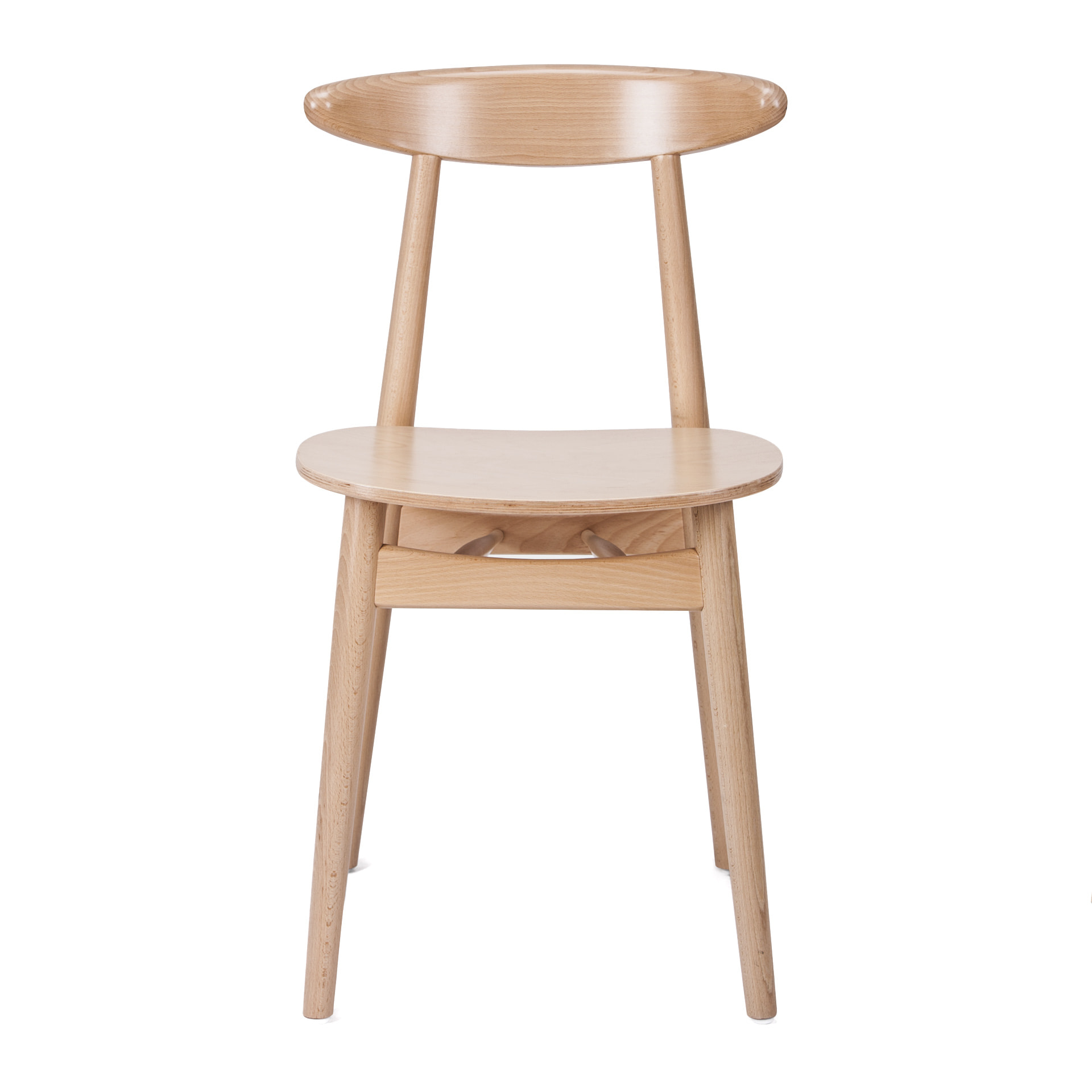 Silla de madera con asiento macizo o tapizado A-4100