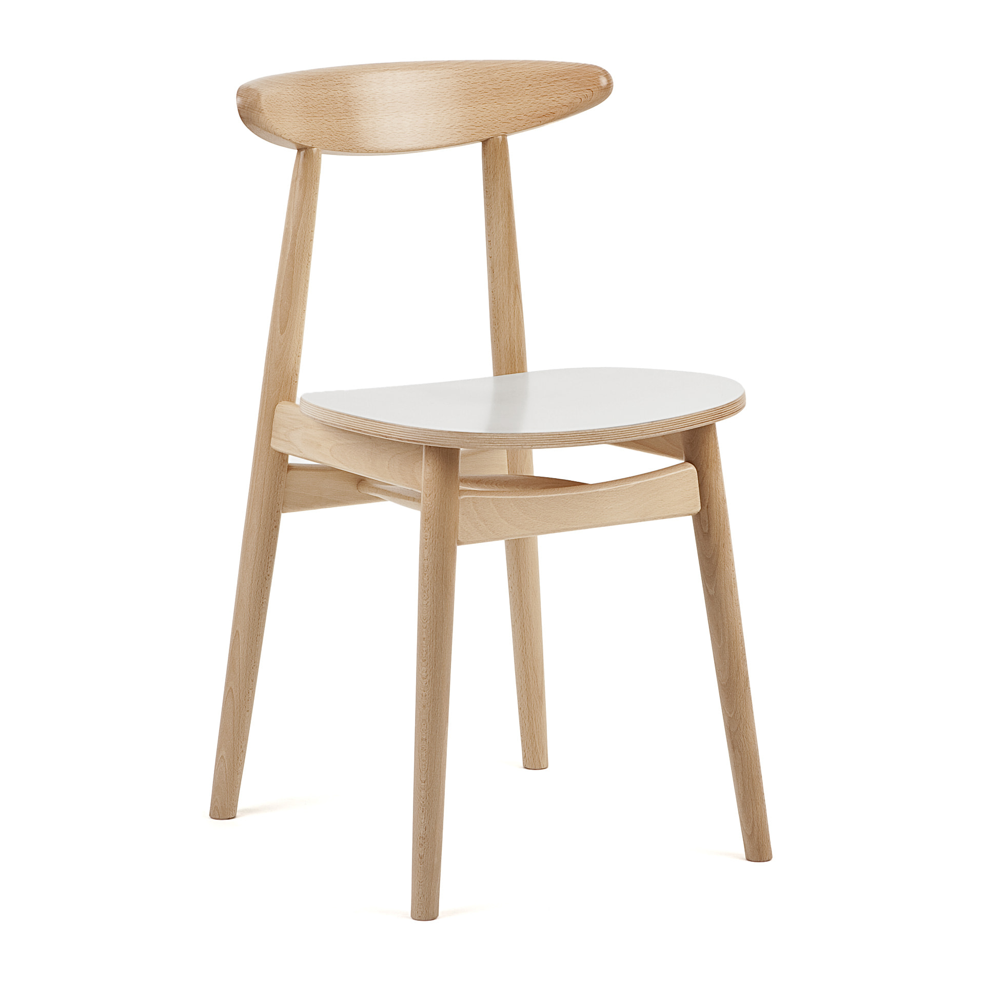 Silla de madera con asiento macizo o tapizado A-4100