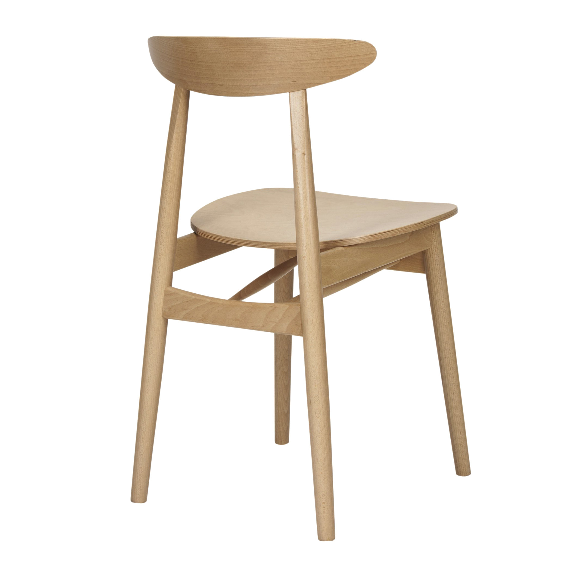 Silla de madera con asiento macizo o tapizado A-4100