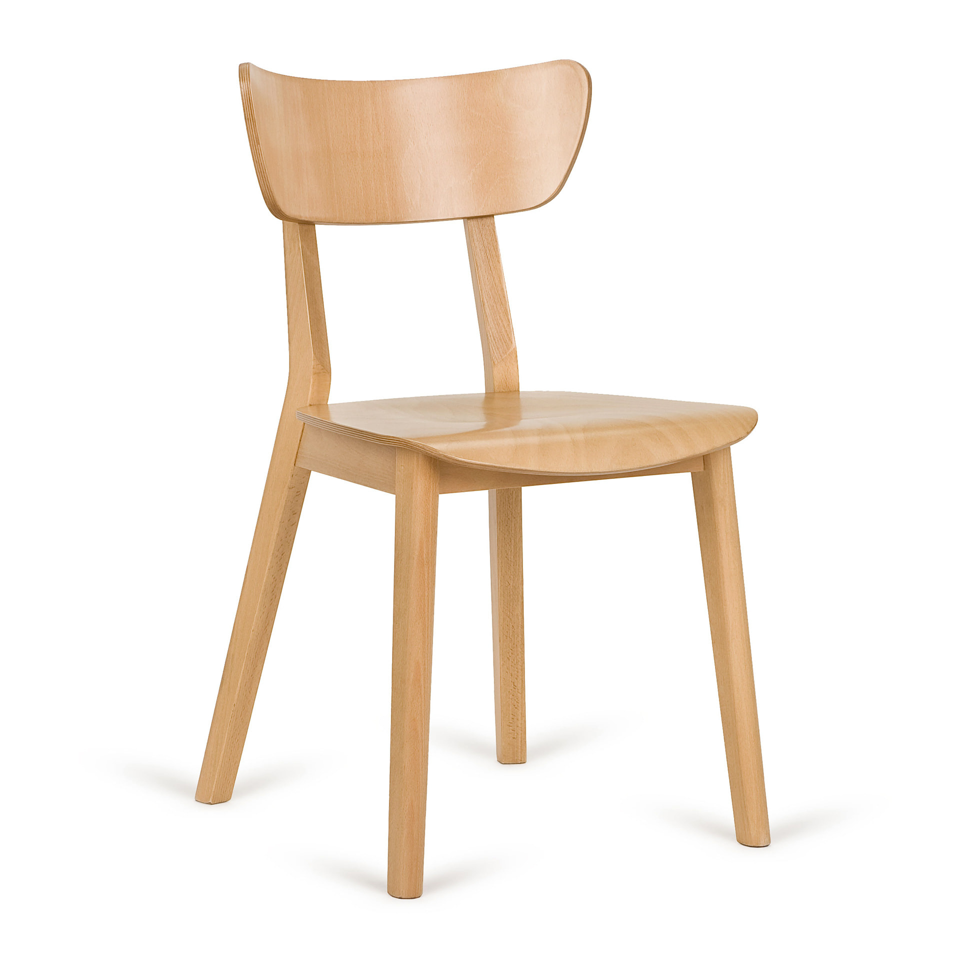 Wooden chair with upholstered seat