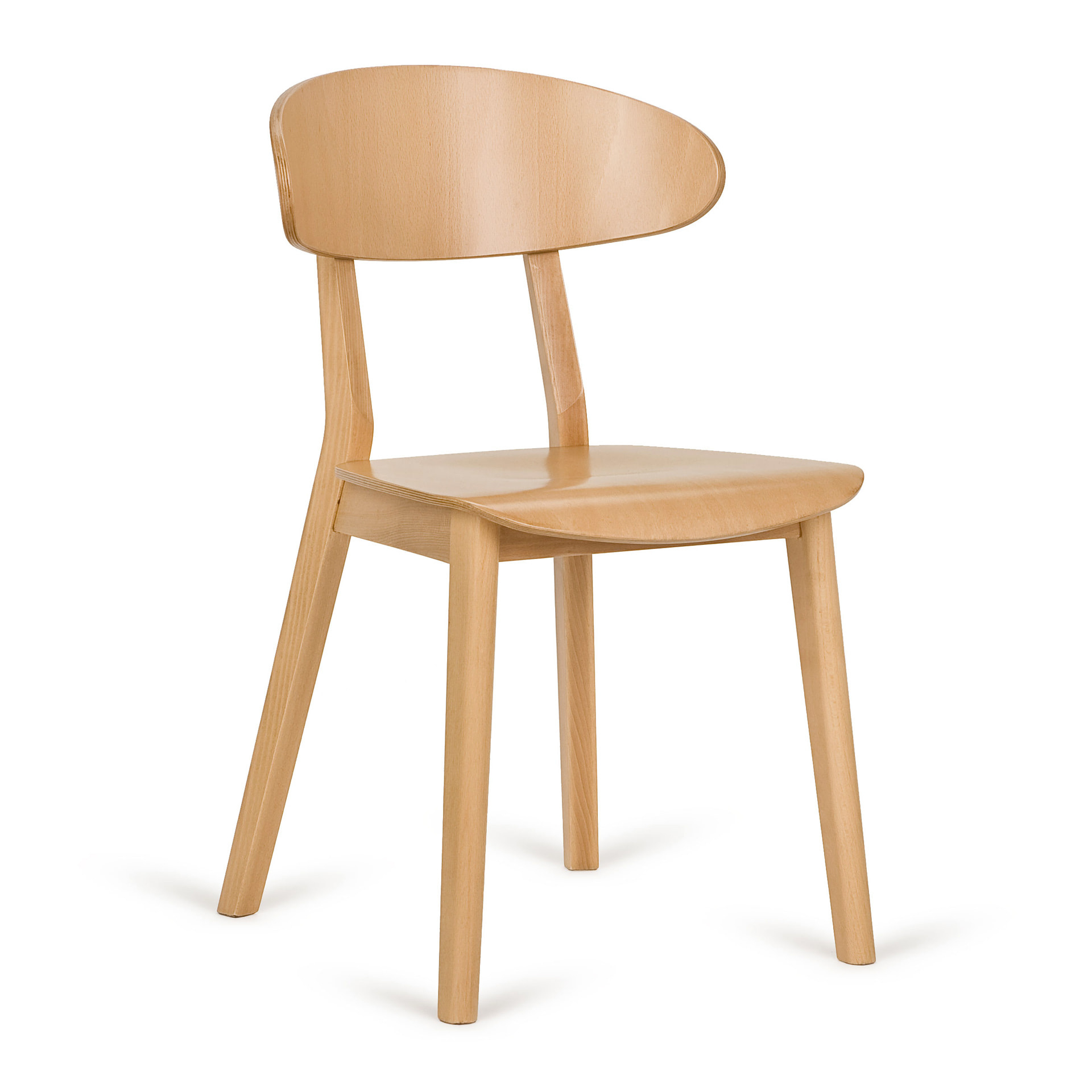 Wooden chair with solid or soft seat A-4232 Lof