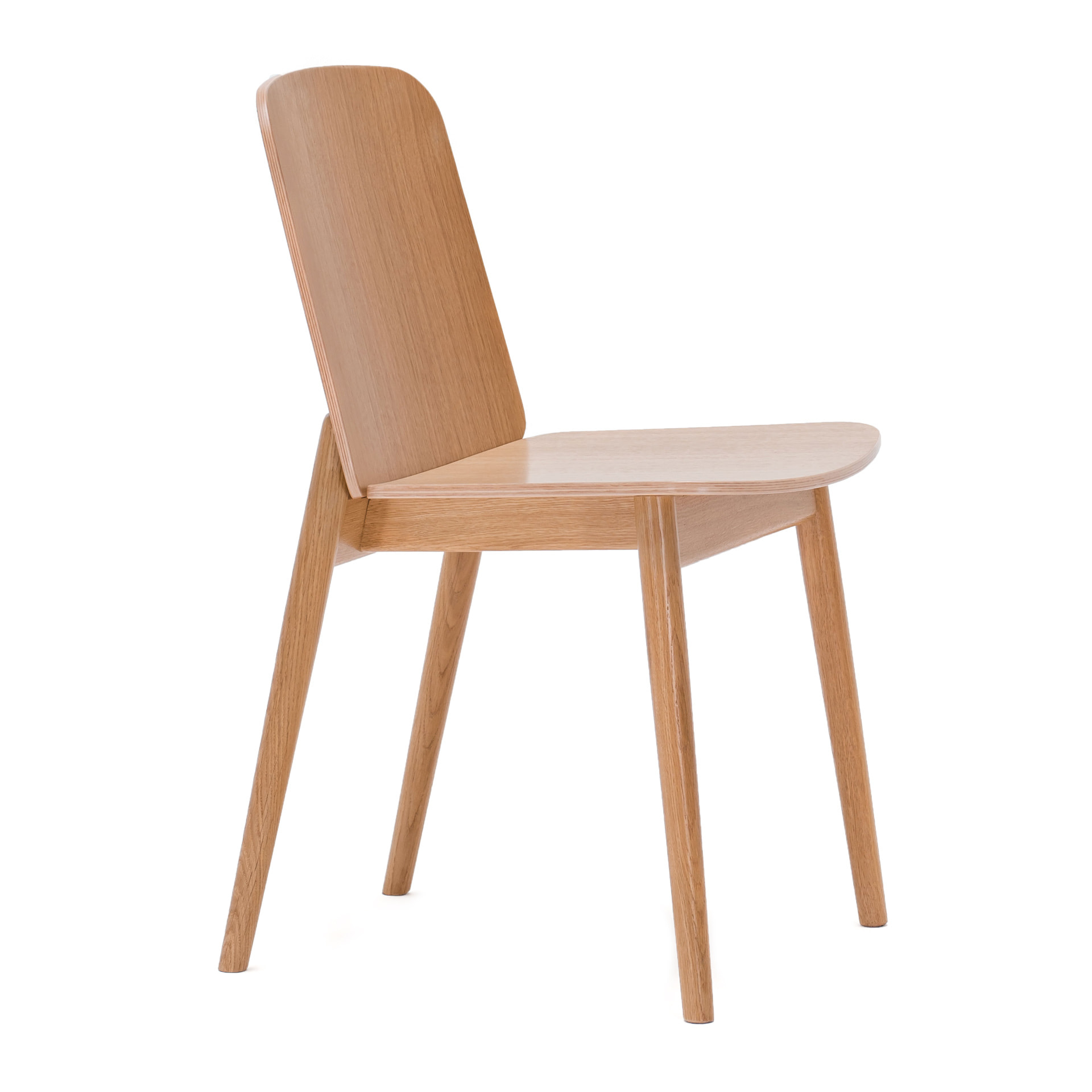 Wooden chair with solid or padded seat