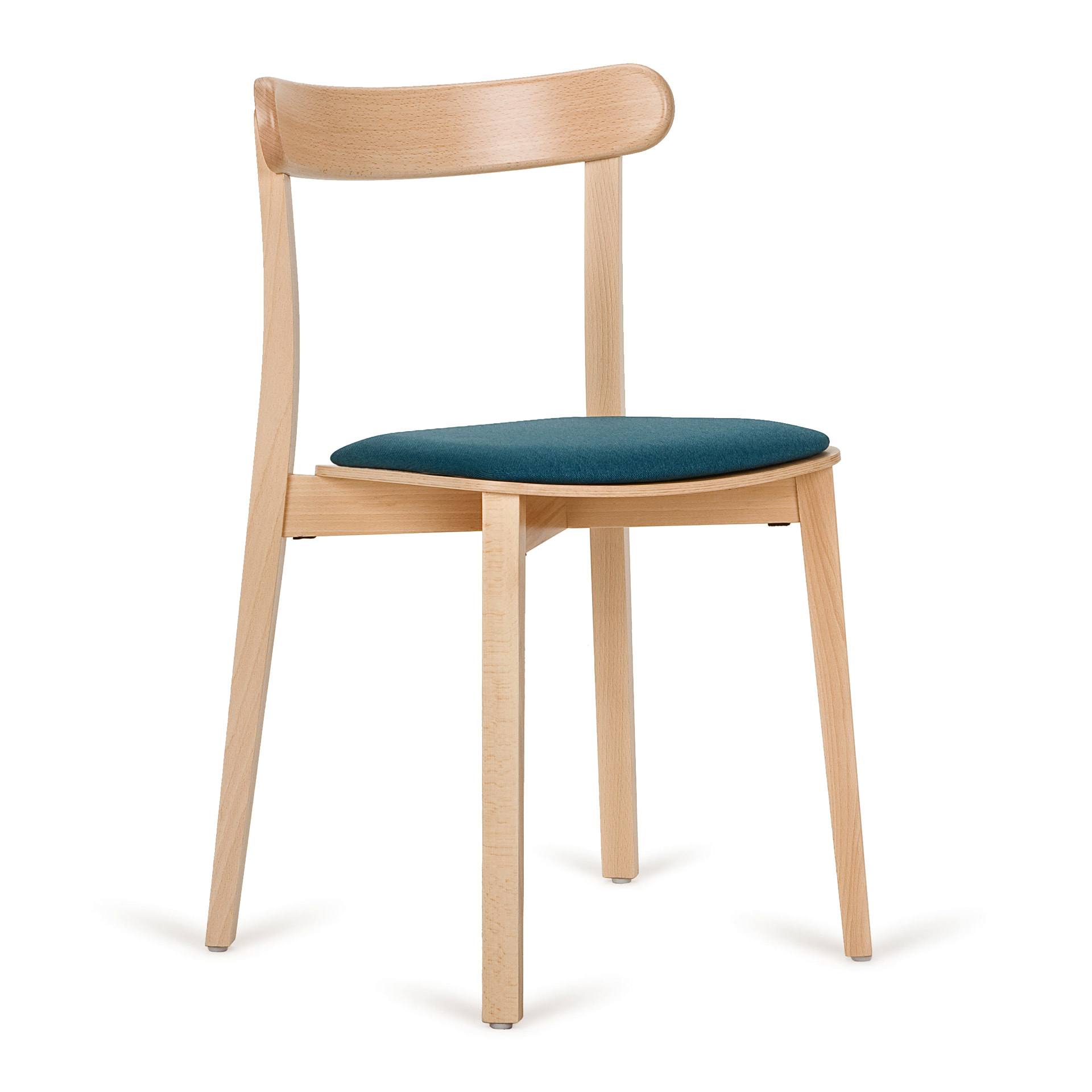 Wooden chair with solid or padded seat