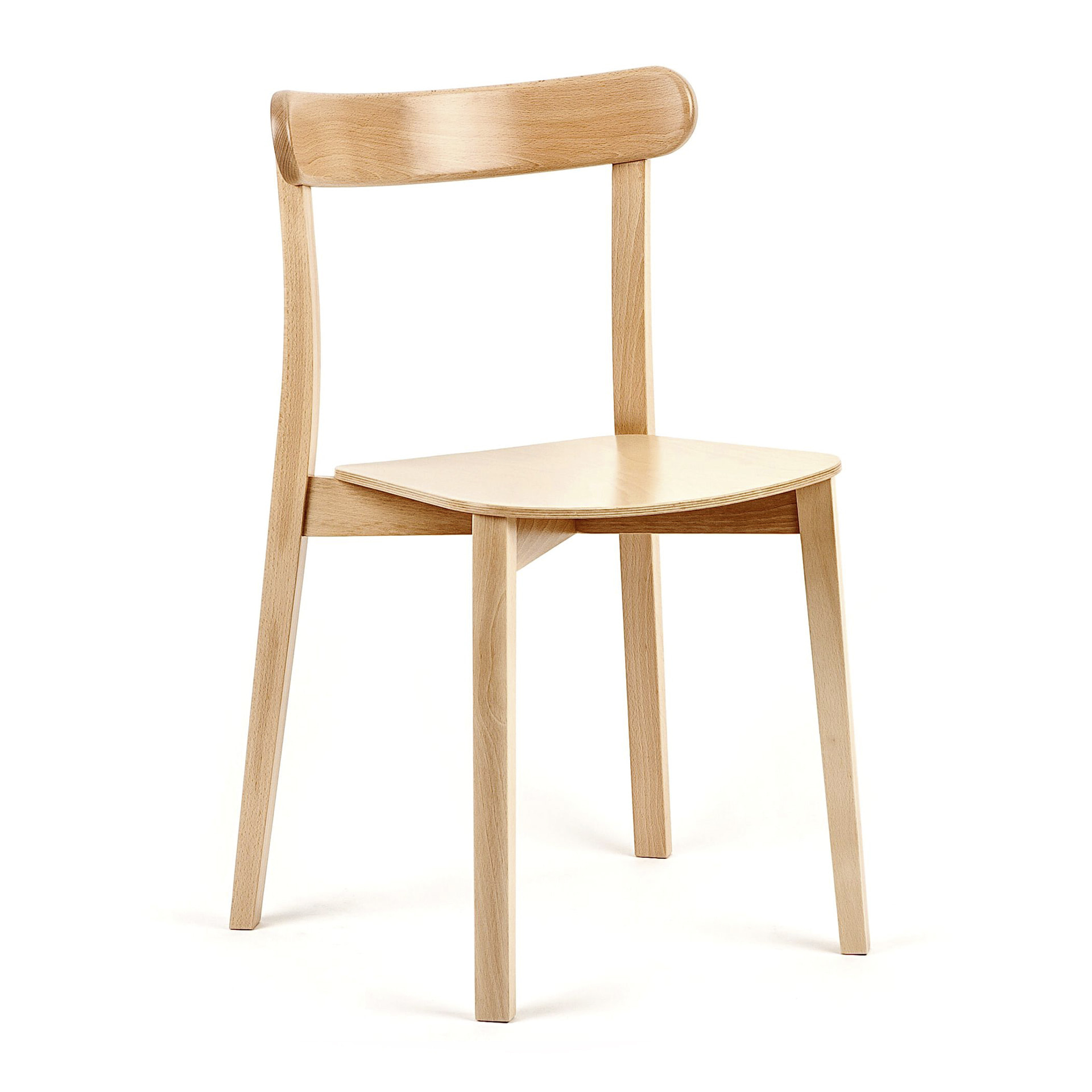 Silla de madera con asiento macizo o acolchado A-4420 Icho