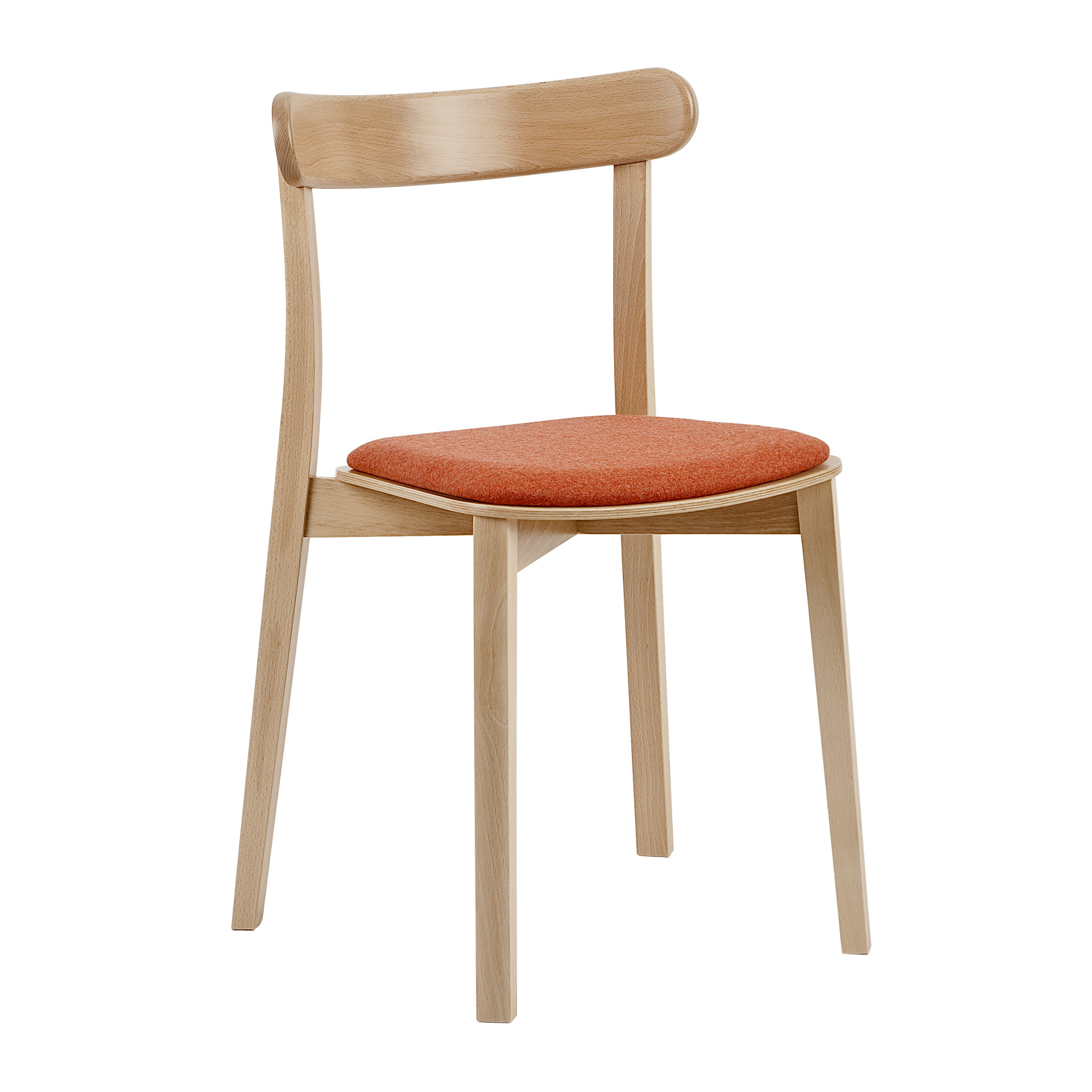 Silla de madera con asiento macizo o acolchado A-4420 Icho