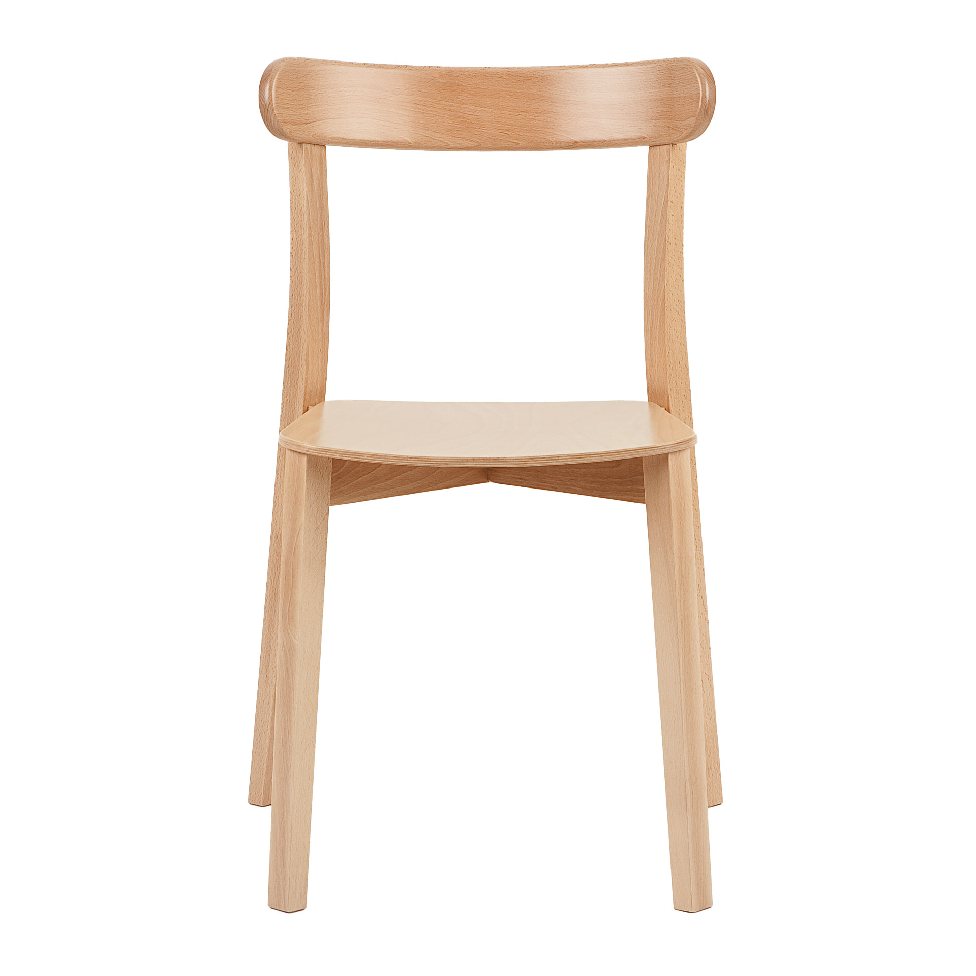 Silla de madera con asiento macizo o acolchado A-4420 Icho