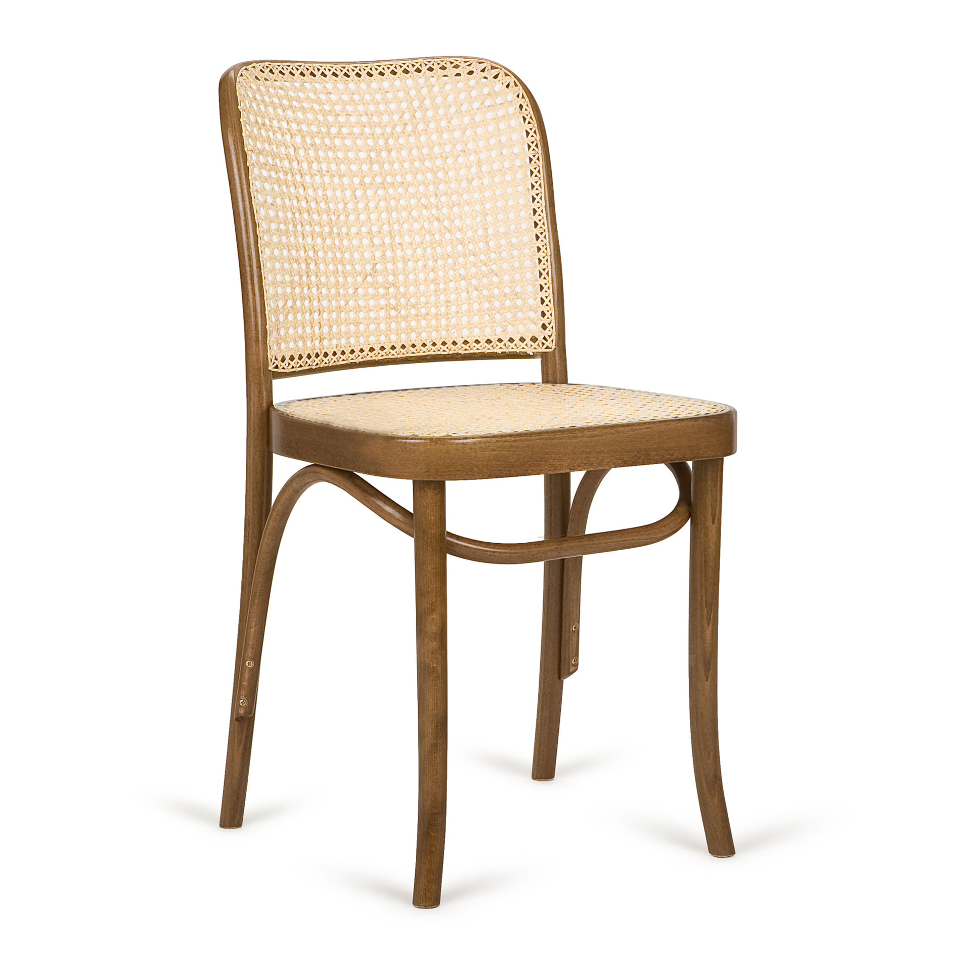 Bentwood chair with woven back and seat