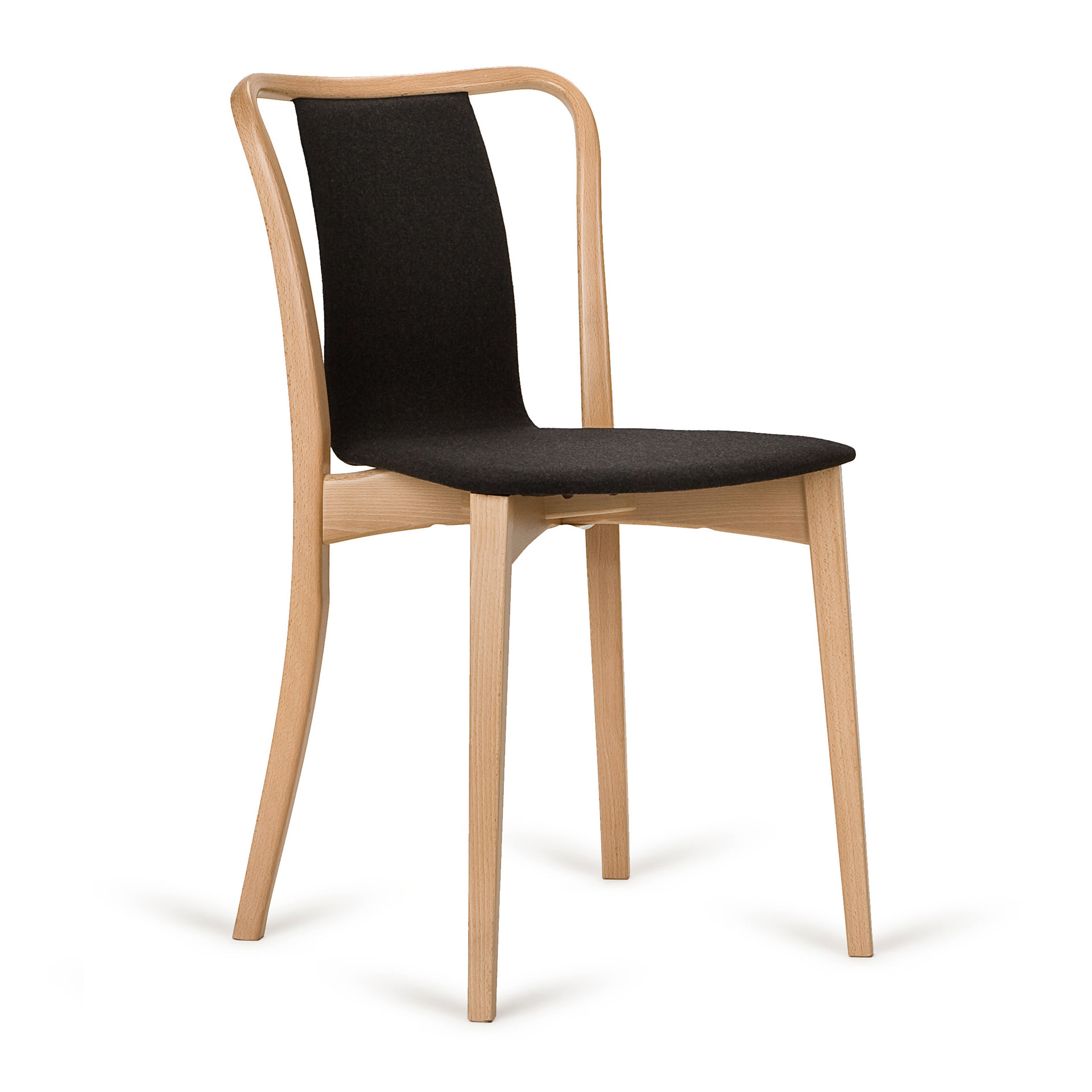 Wooden chair with solid or upholstered shell A-8280 Swan