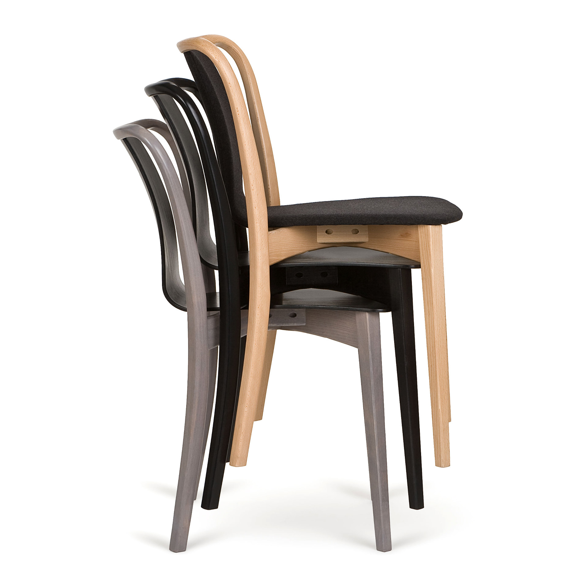 Wooden chair with solid or upholstered shell A-8280 Swan