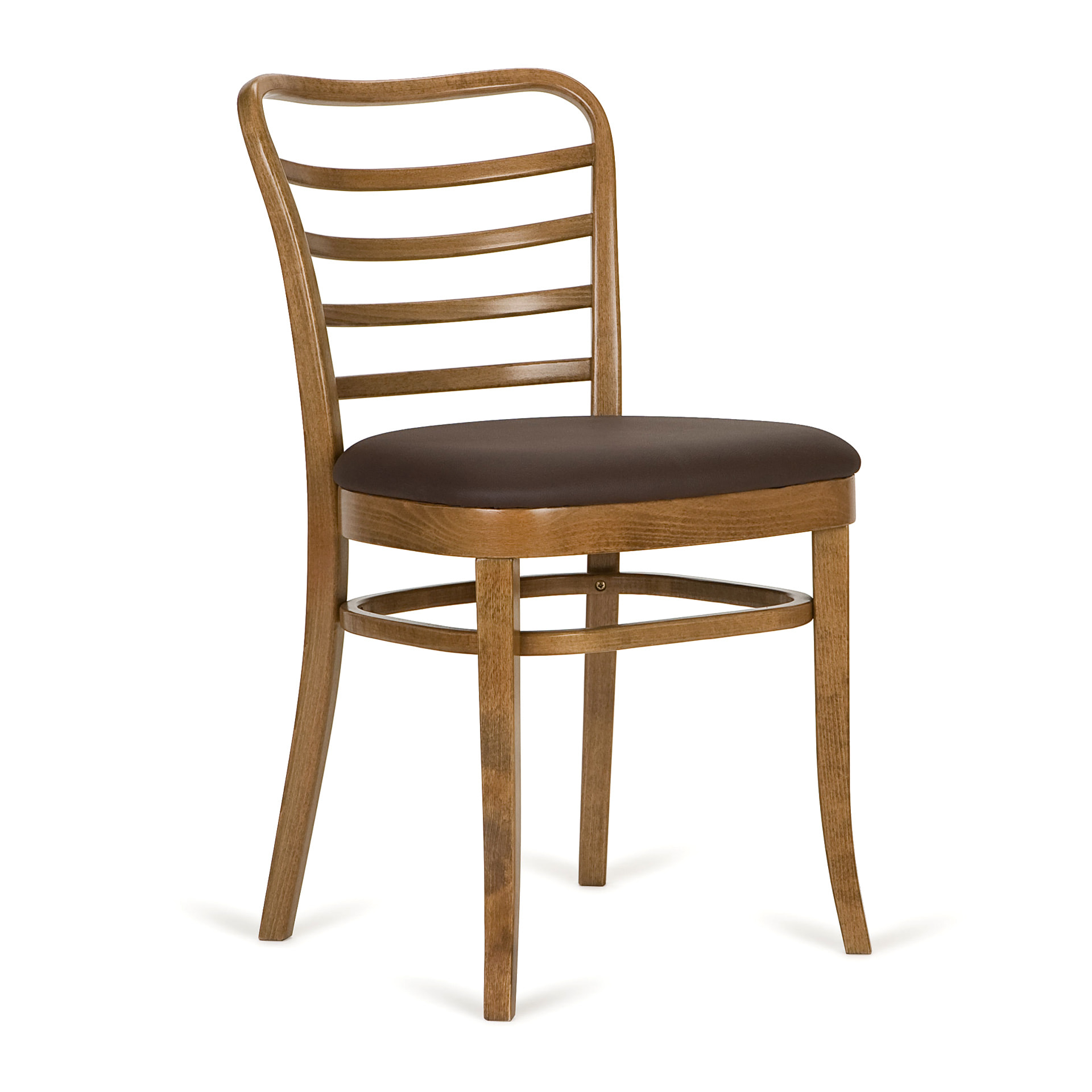 Ladder back wooden chair with solid or padded seat A-8291