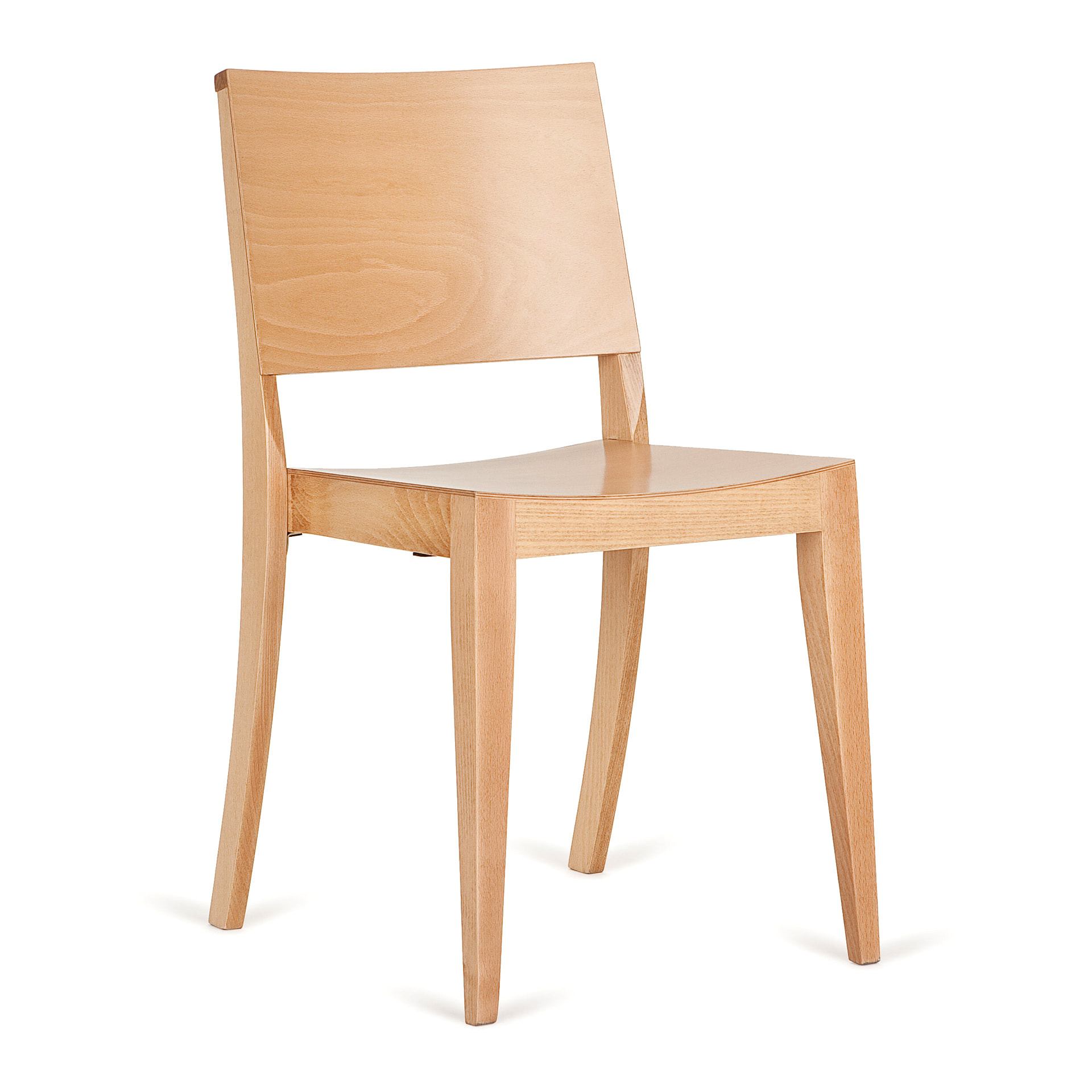 Solid beech wood stackable chair A-9231