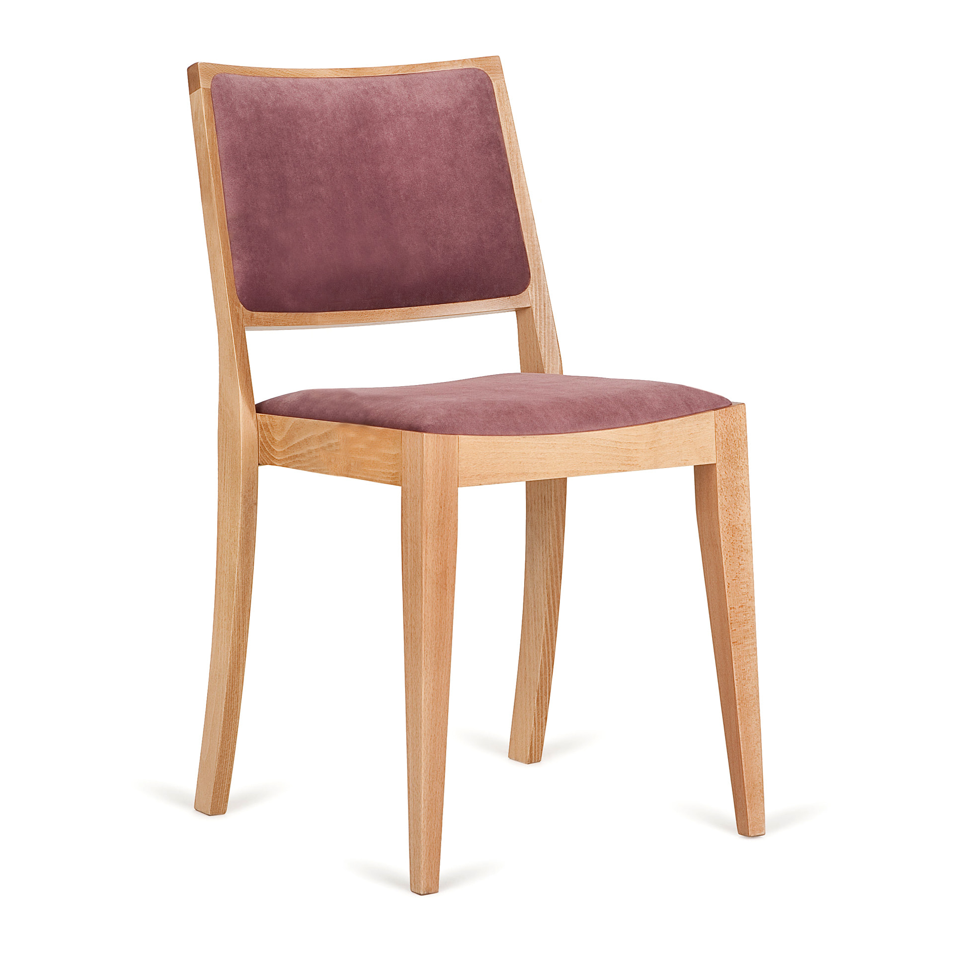 Beech upholstered stackable chair A-9490