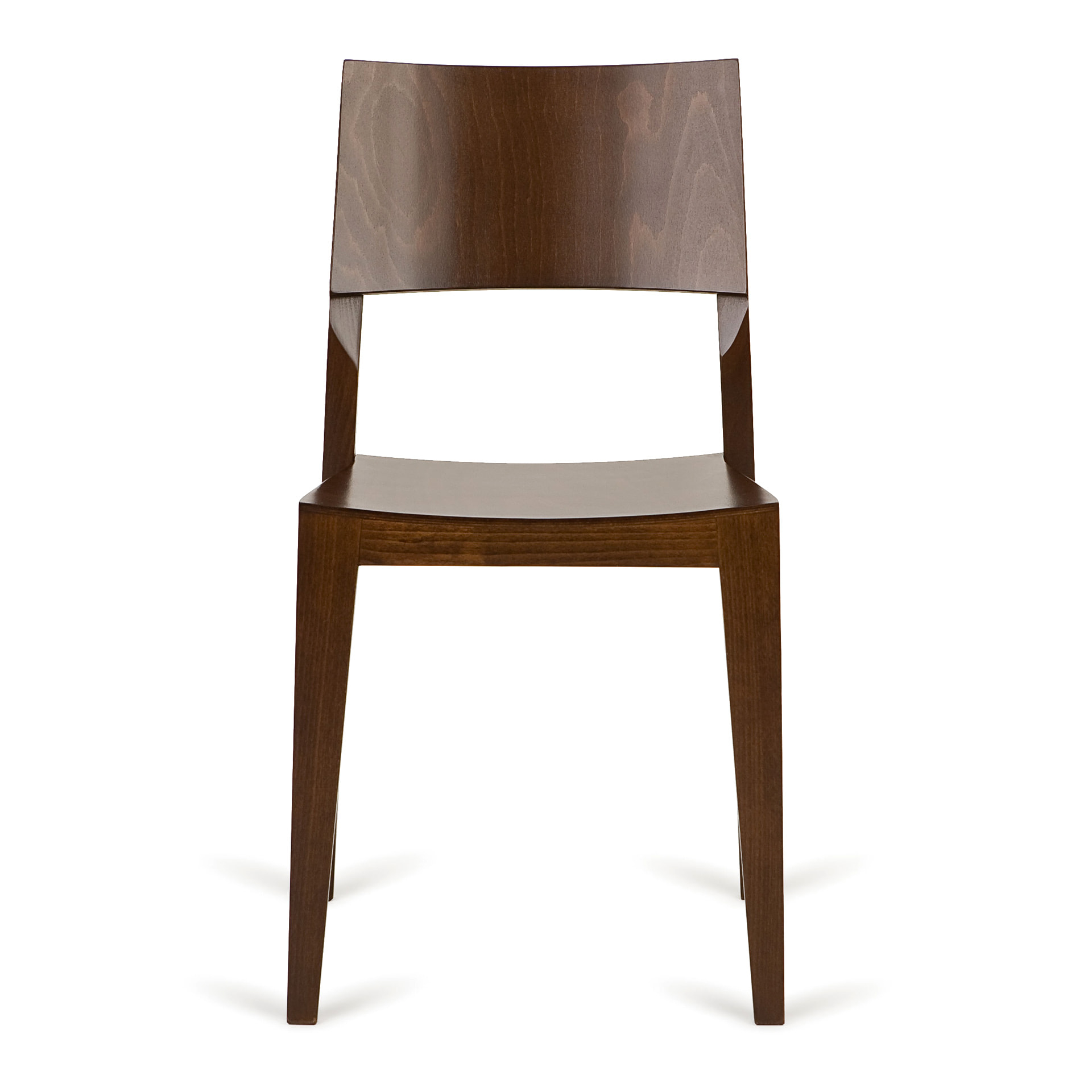 Stackable beech chair with solid or upholstered seat A-9605