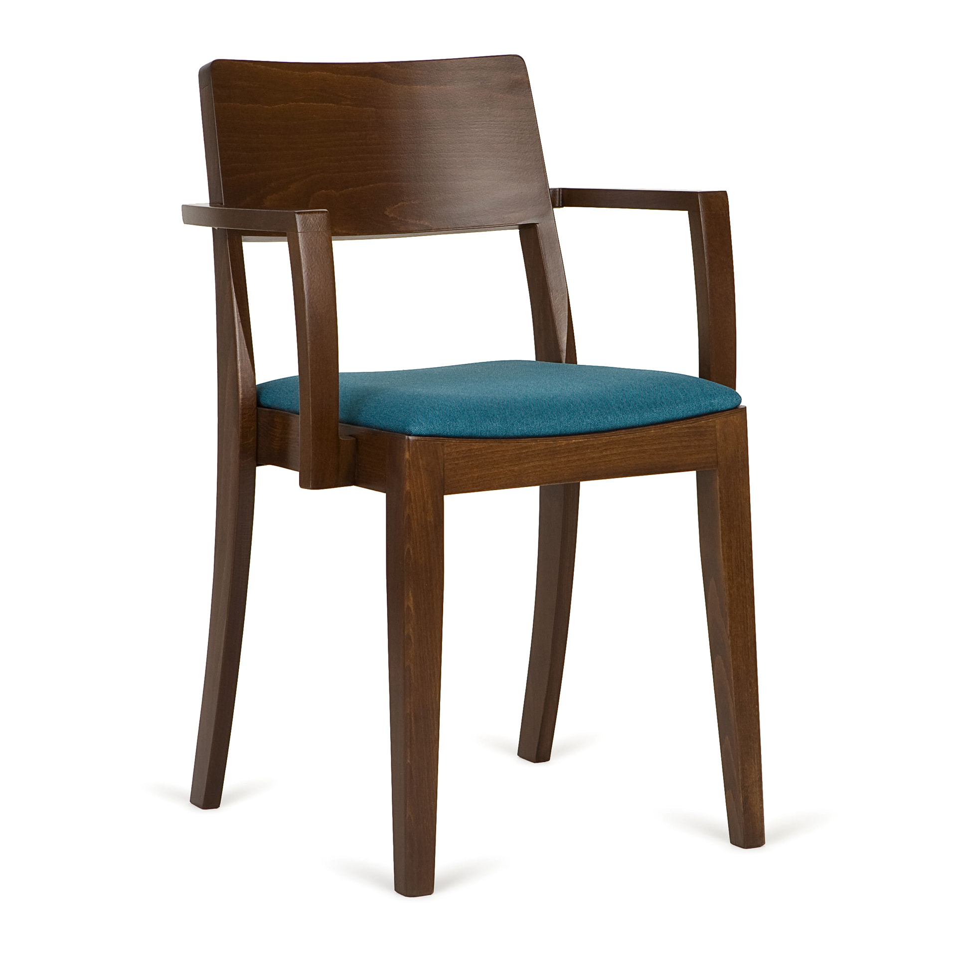 Beech stackable chair with armrests B-9705