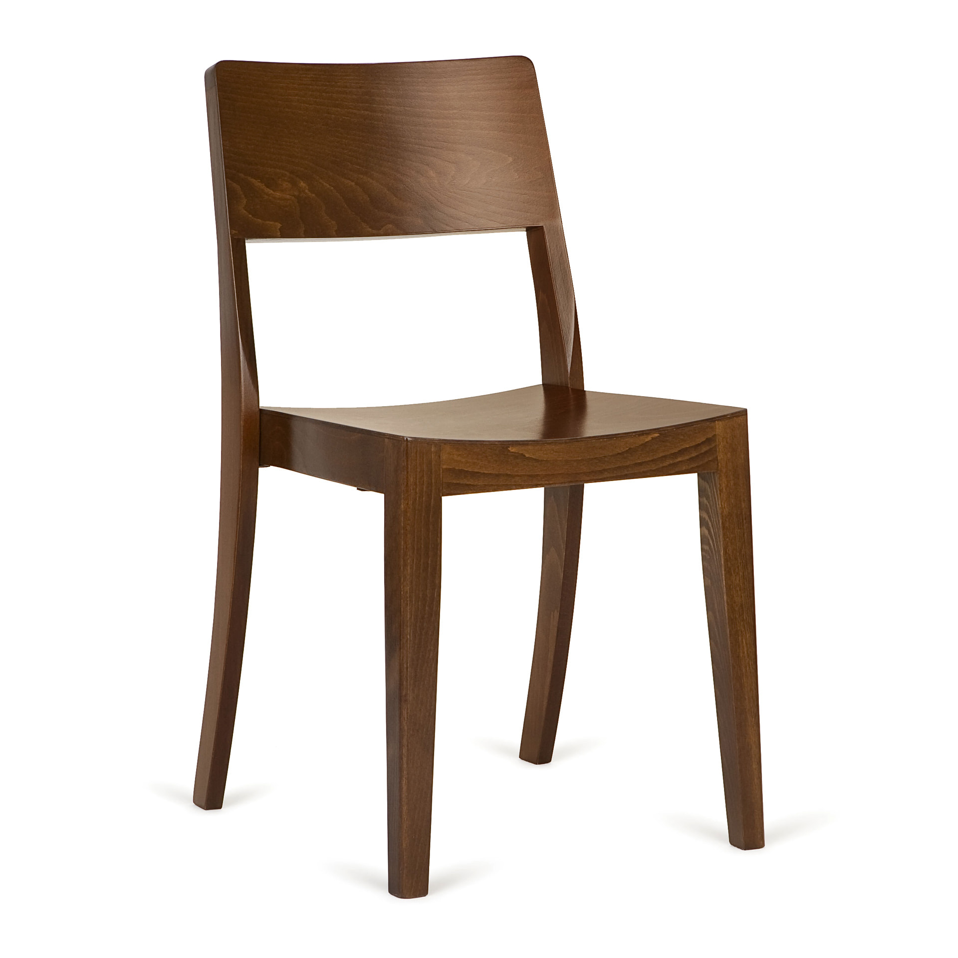 Stackable beech chair with solid or upholstered seat A-9705