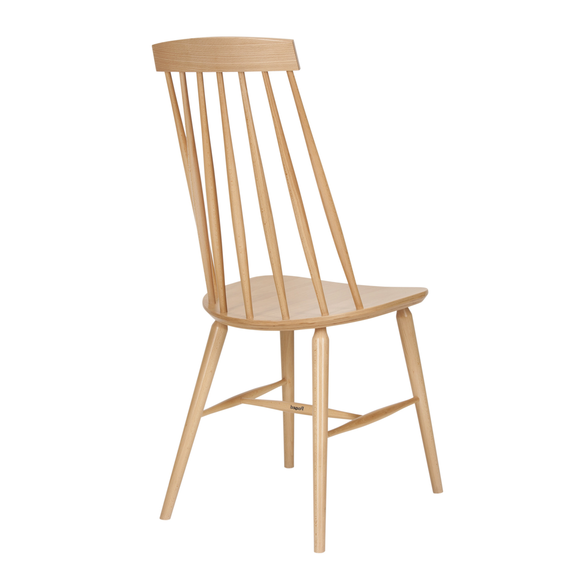 Wooden chair with vertical slat high back A-9880 Antilla
