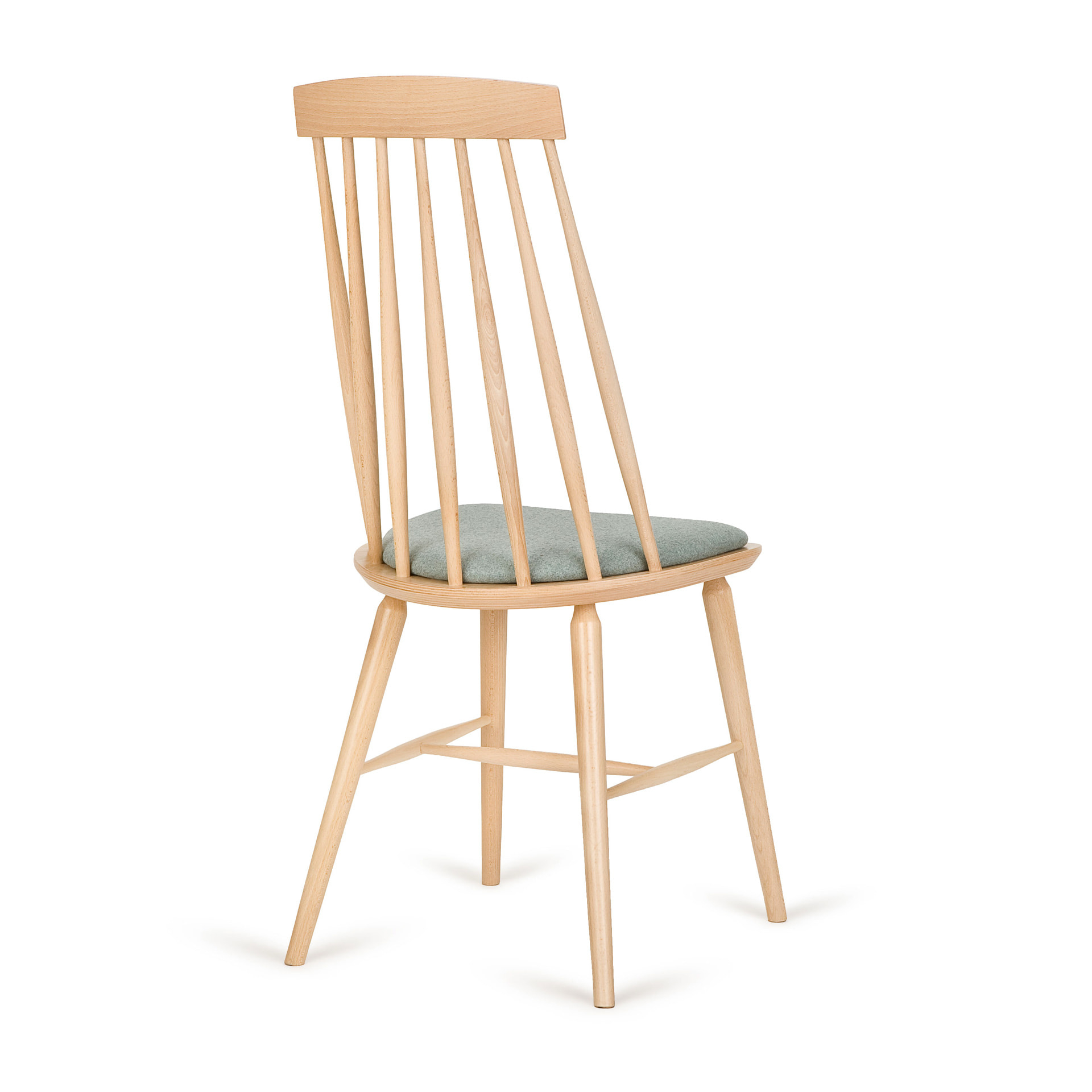 Wooden chair with vertical slat high back A-9880 Antilla
