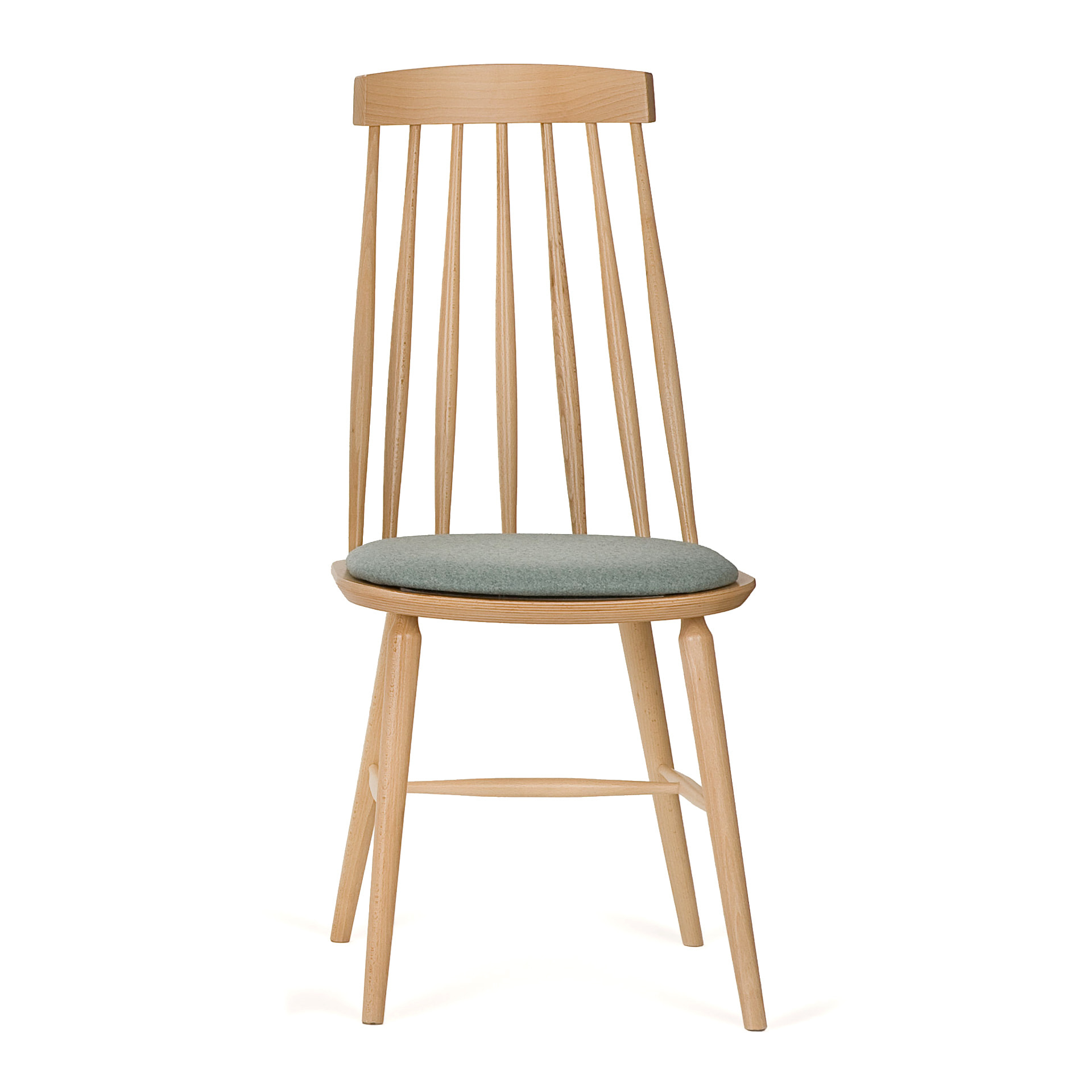 Wooden chair with vertical slat high back A-9880 Antilla