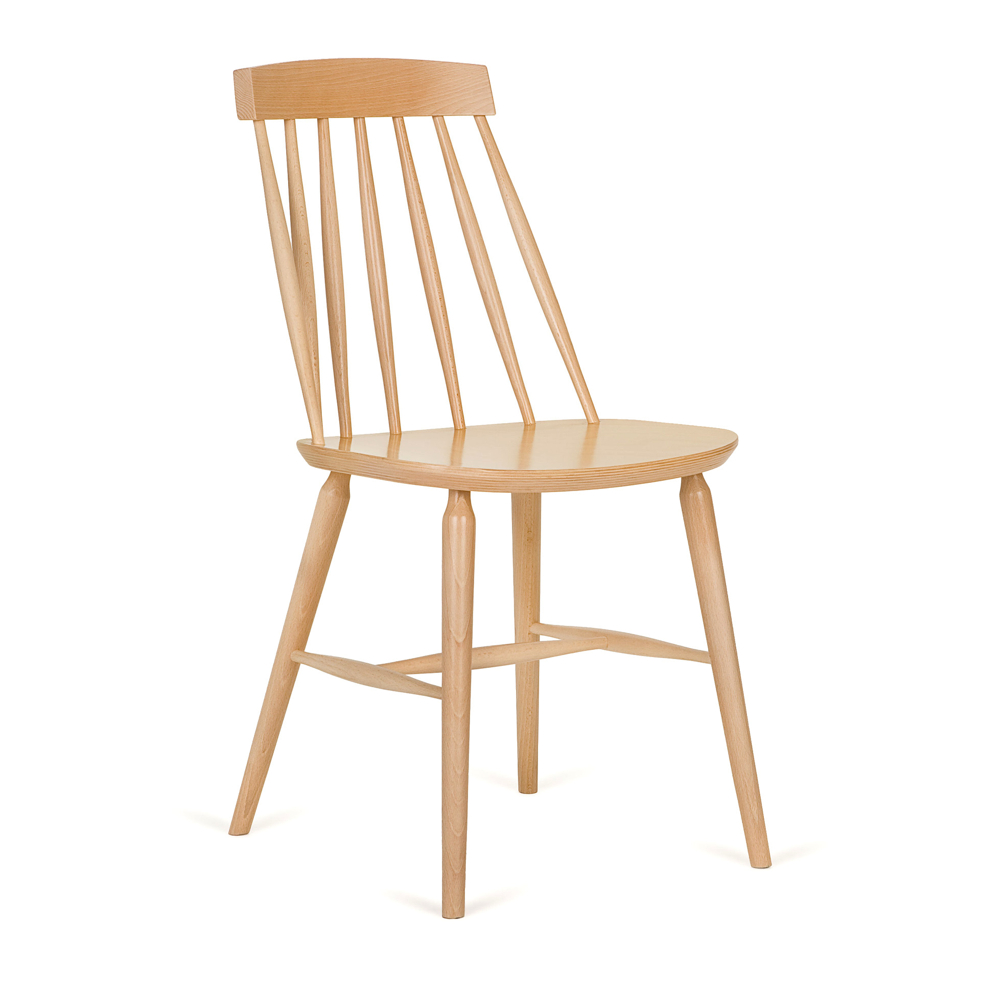 Wooden chair with vertical slat back A-9882 Antilla