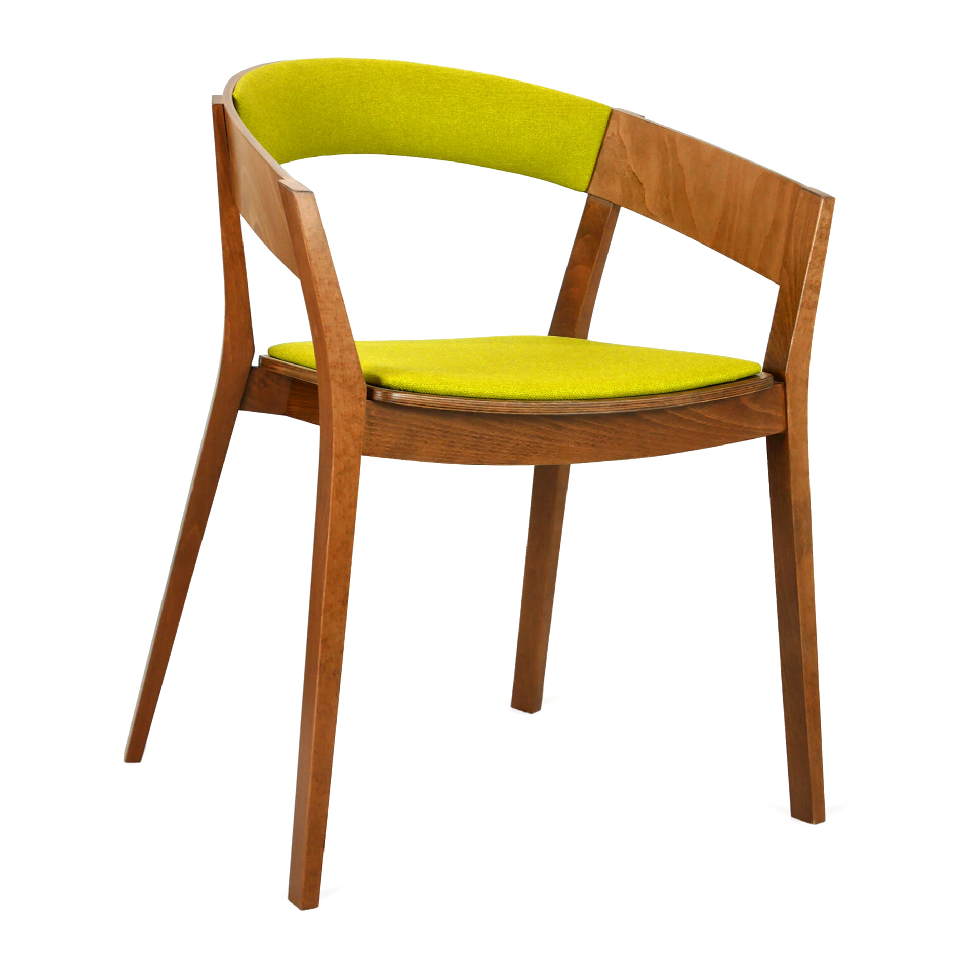 Wooden armchair with padded seat and back B-4802 Archer