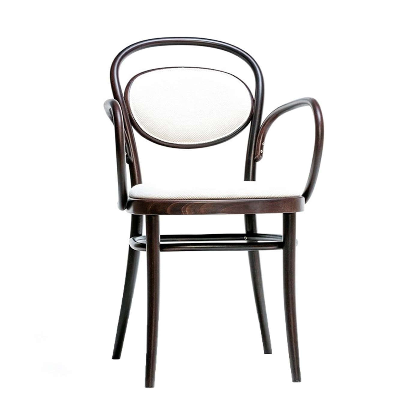 Viennese chair upholstered with armrests