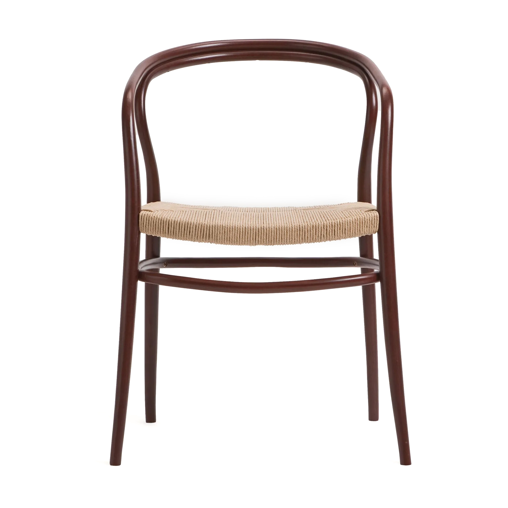 Bentwood armchair with a cord-woven seat B-1404