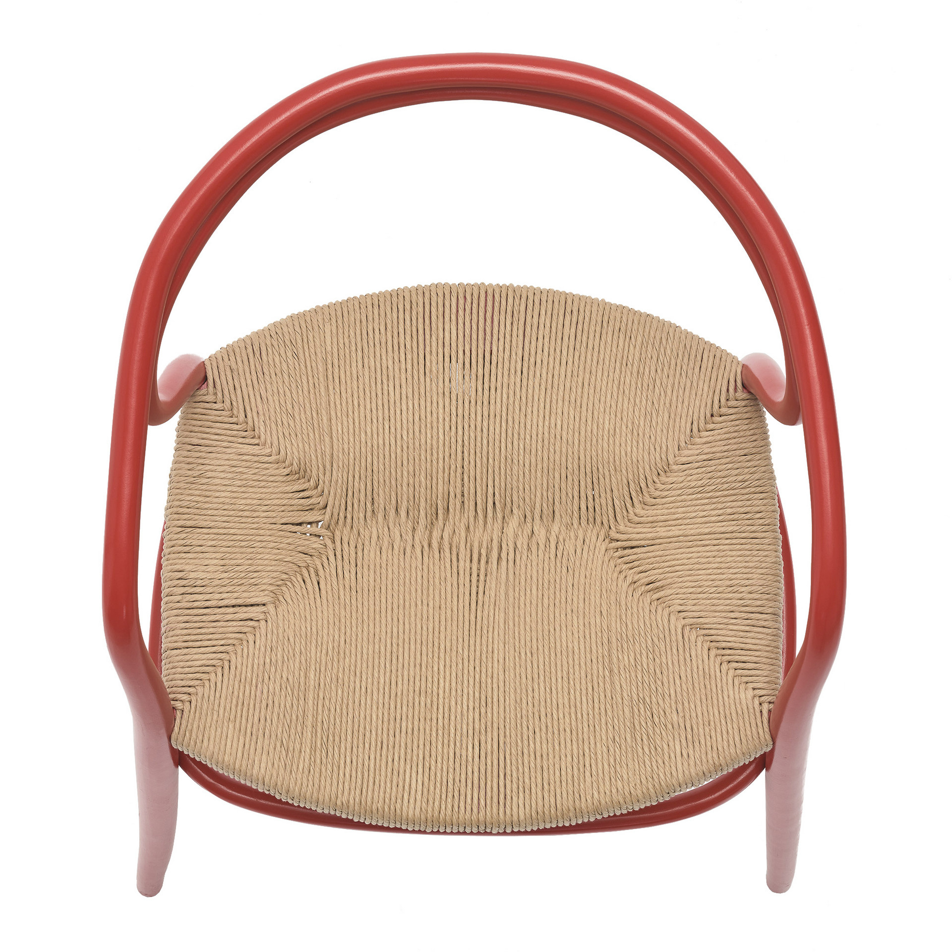 Bentwood armchair with a cord-woven seat B-1404