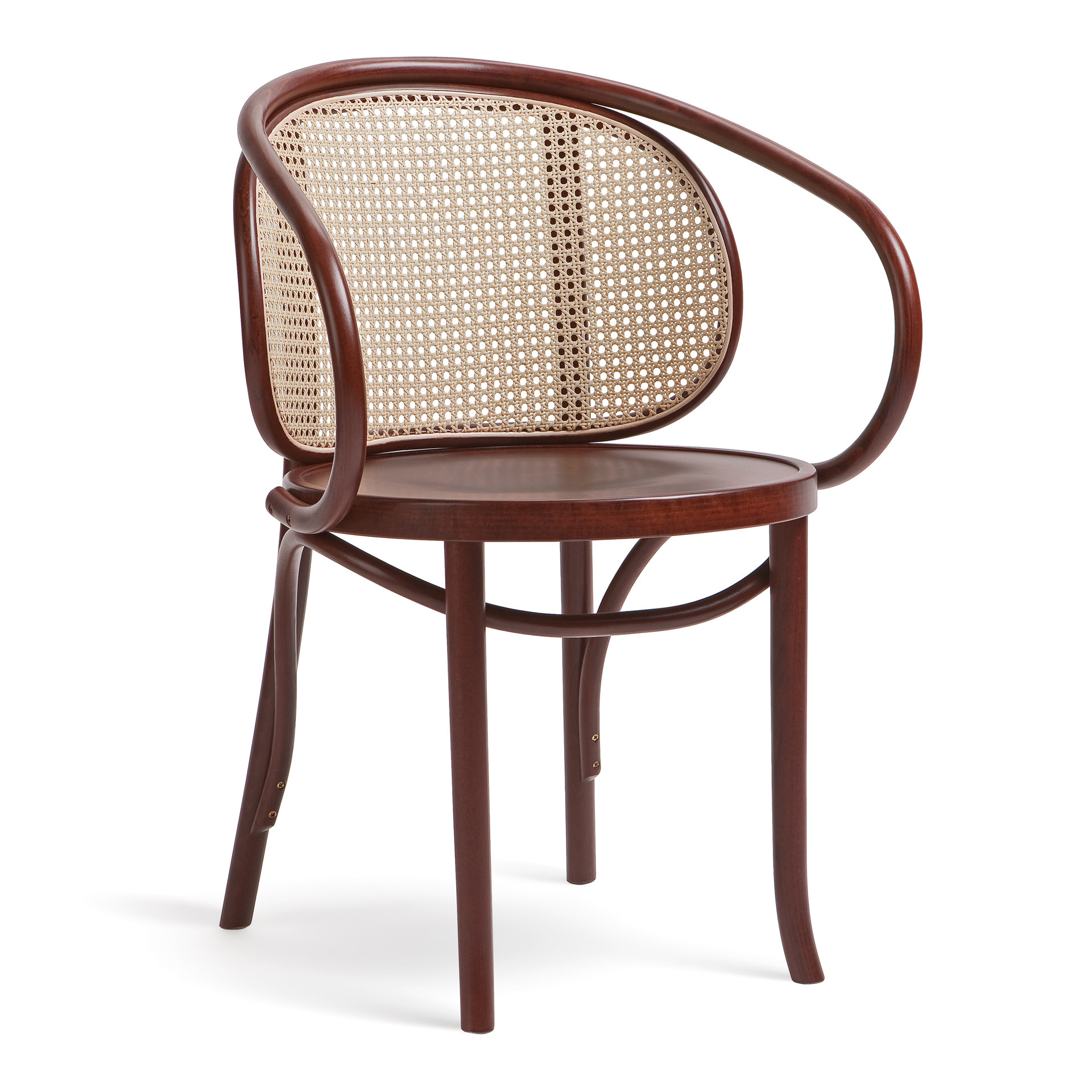 Bentwood armchair with straw back B-1890