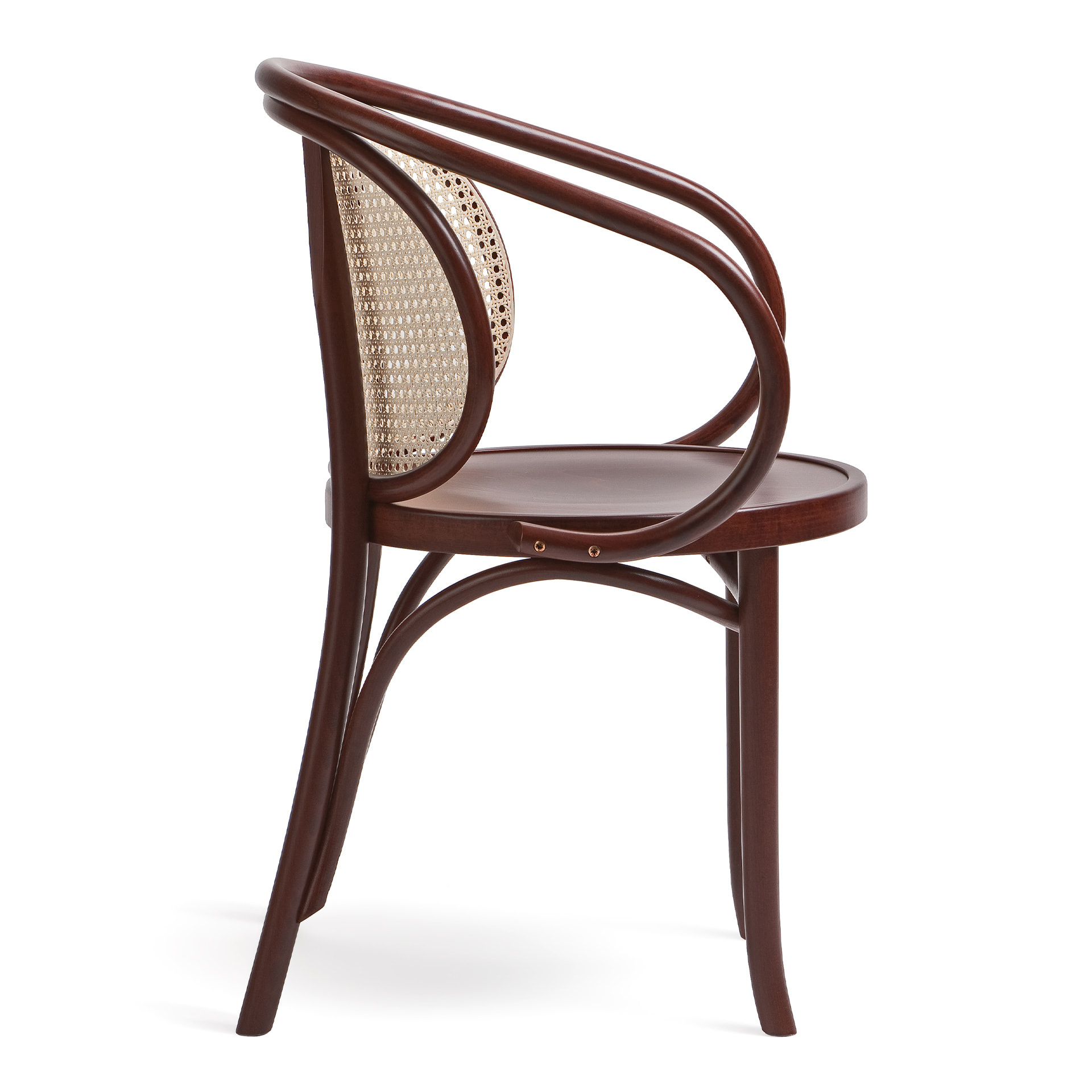 Bentwood armchair with straw back B-1890