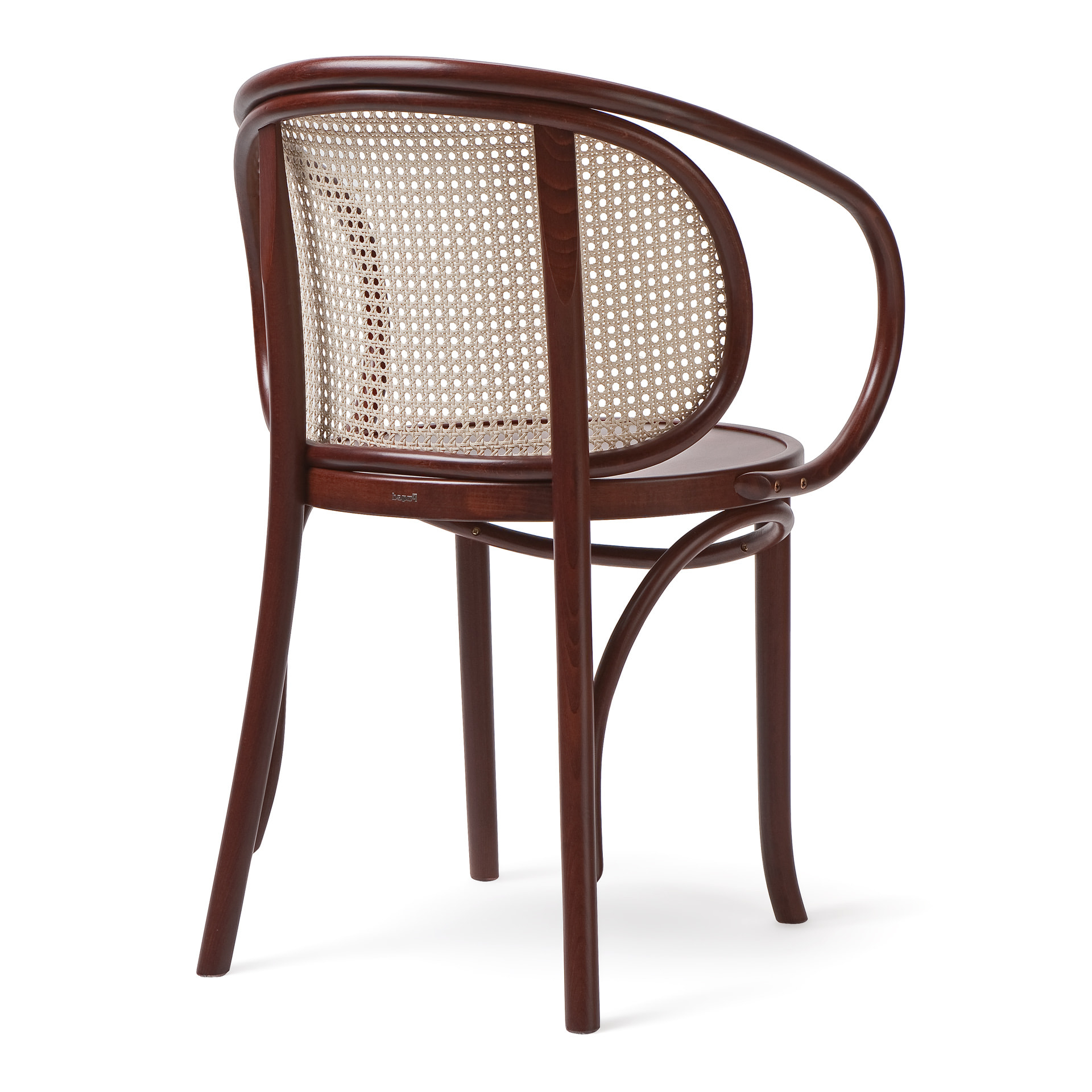 Bentwood armchair with straw back B-1890