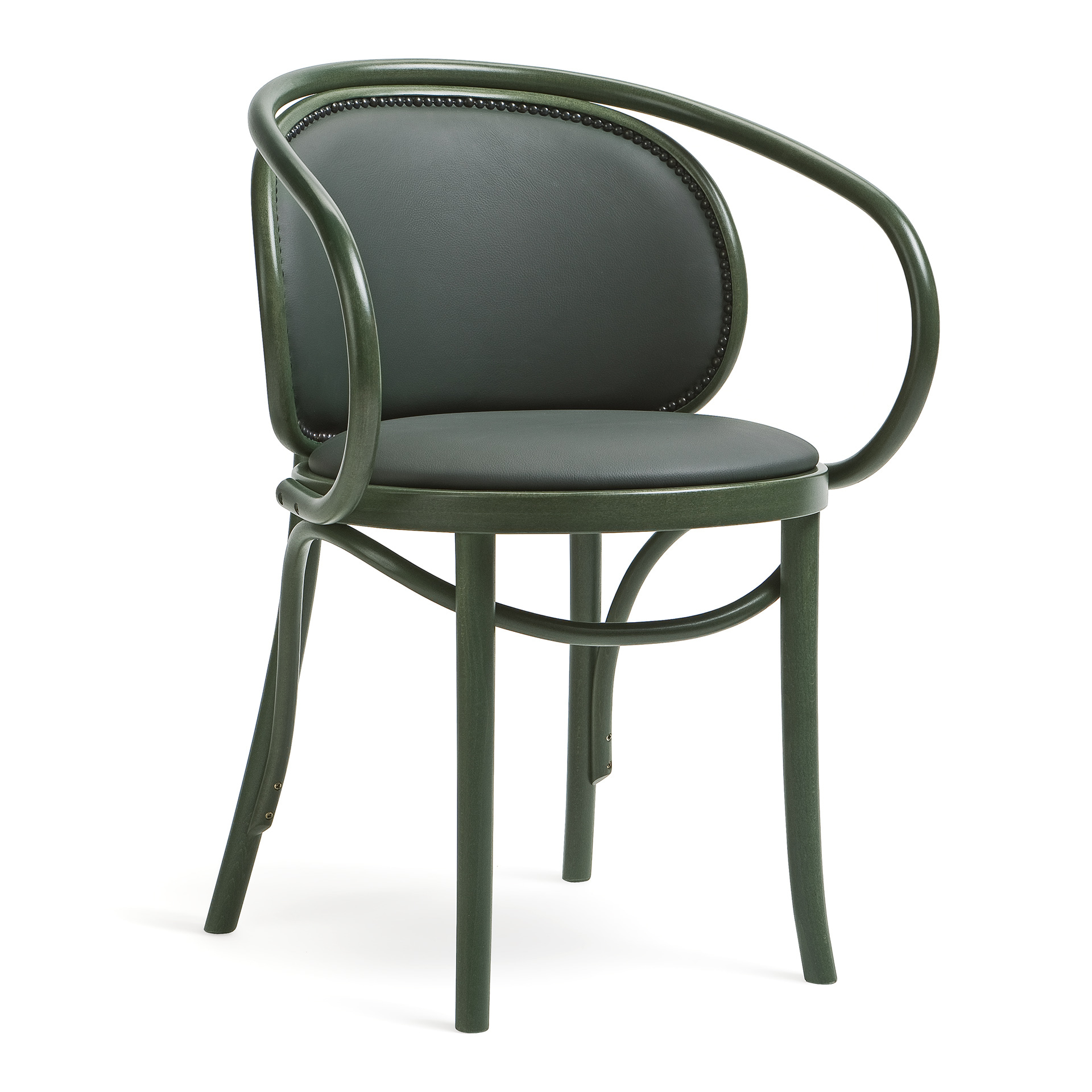 Bentwood fully upholstered armchair