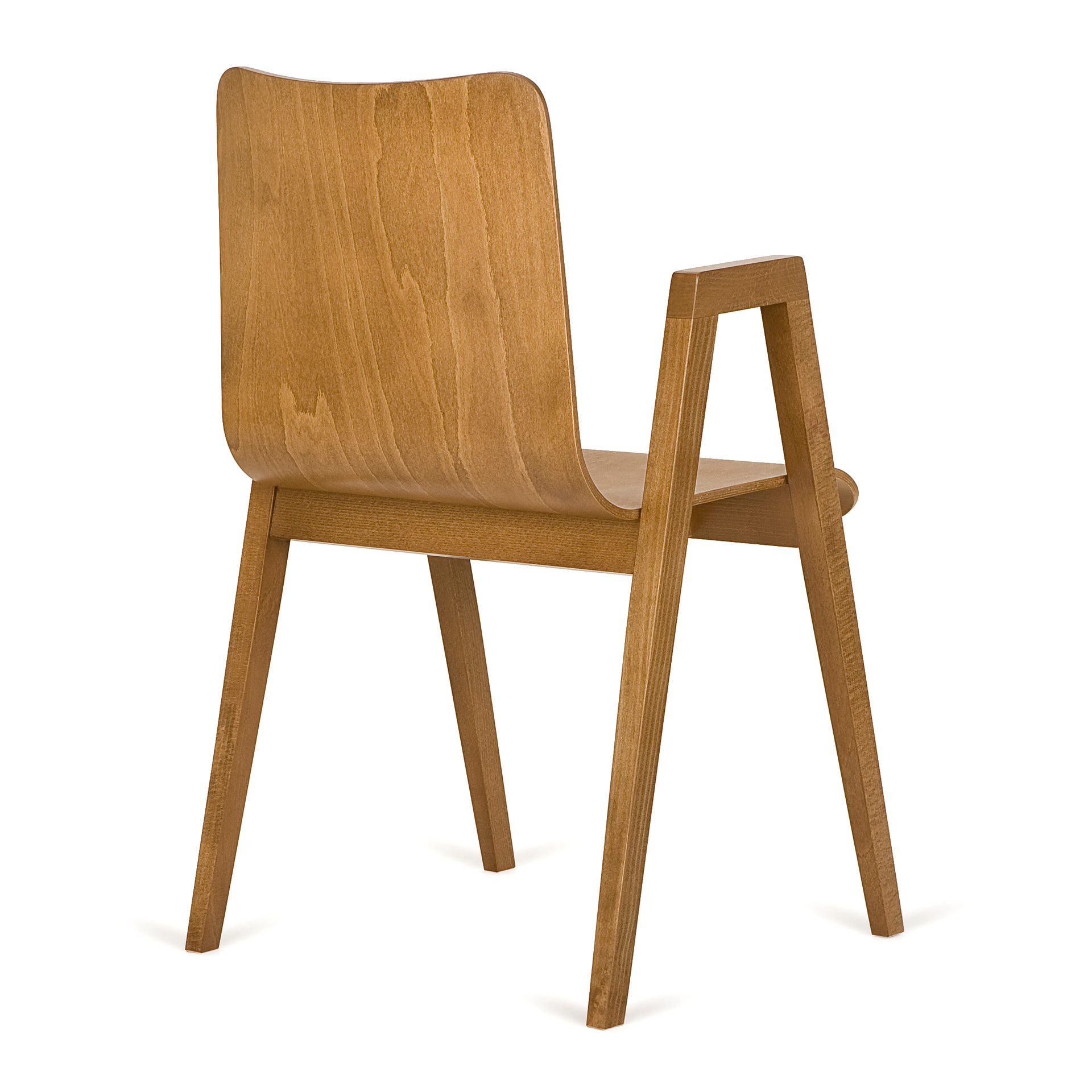 Wooden armchair with solid or upholstered seat B-2120 Link