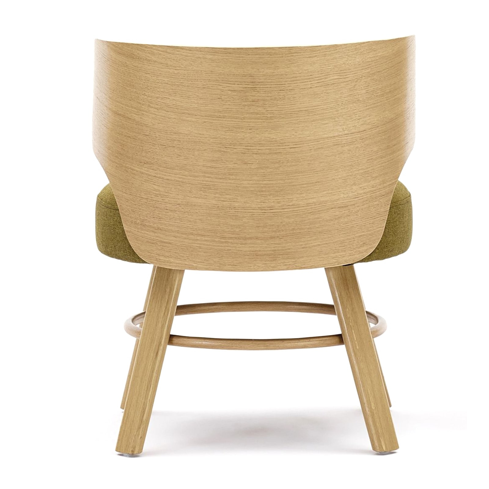 Upholstered wooden armchair with round seat B-2220 K2