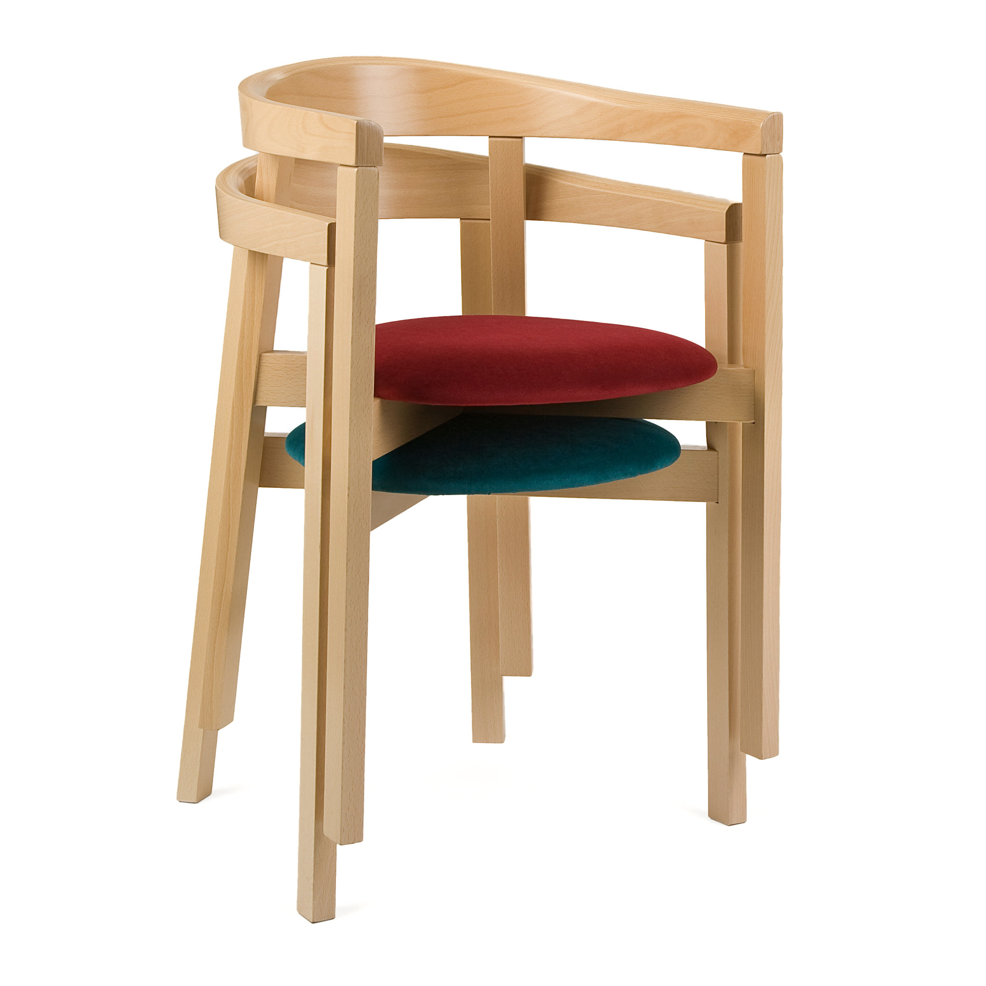Wooden armchair with solid or upholstered seat B-2920 UXI