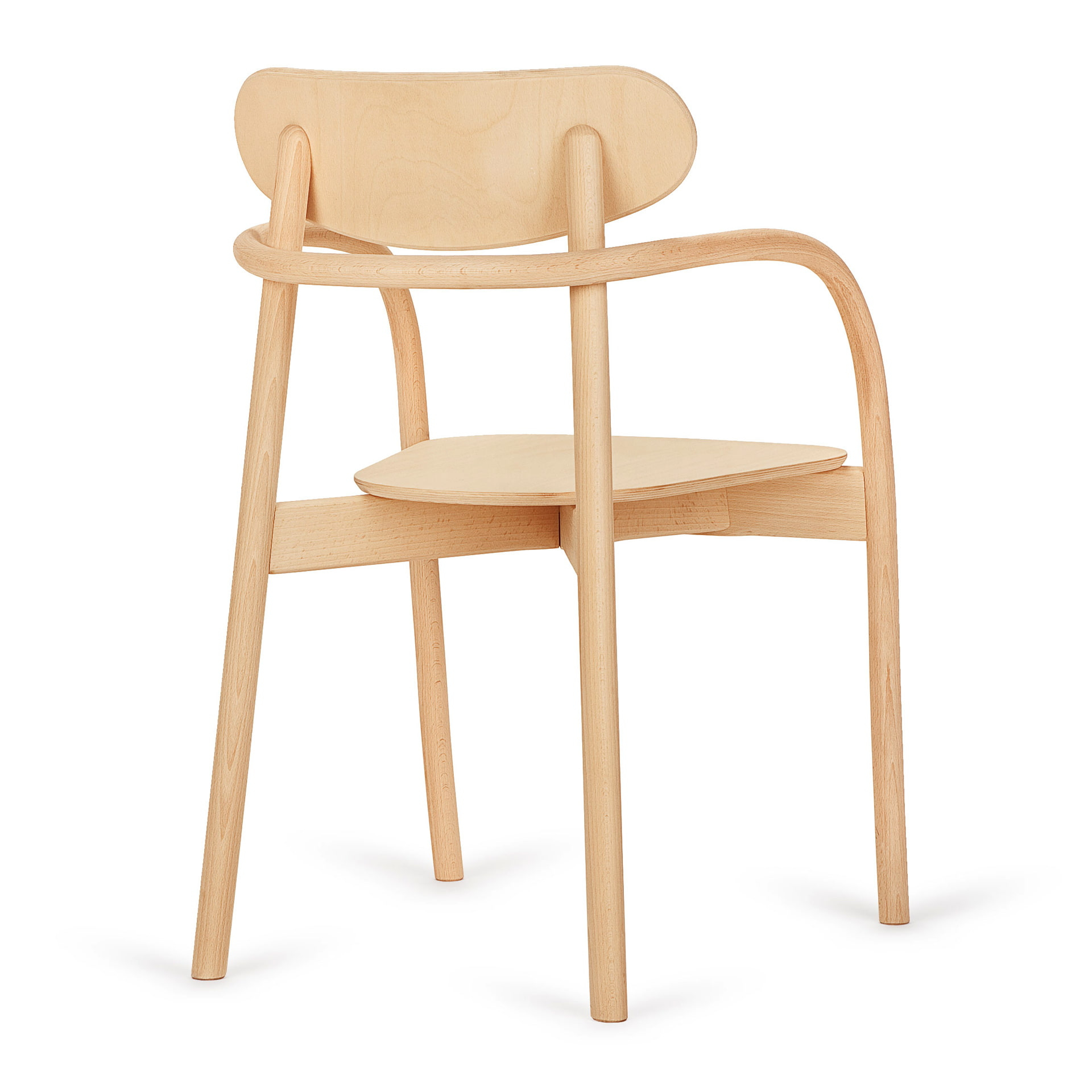 Wooden armchair with solid or upholstered seat B-2960 La Benda
