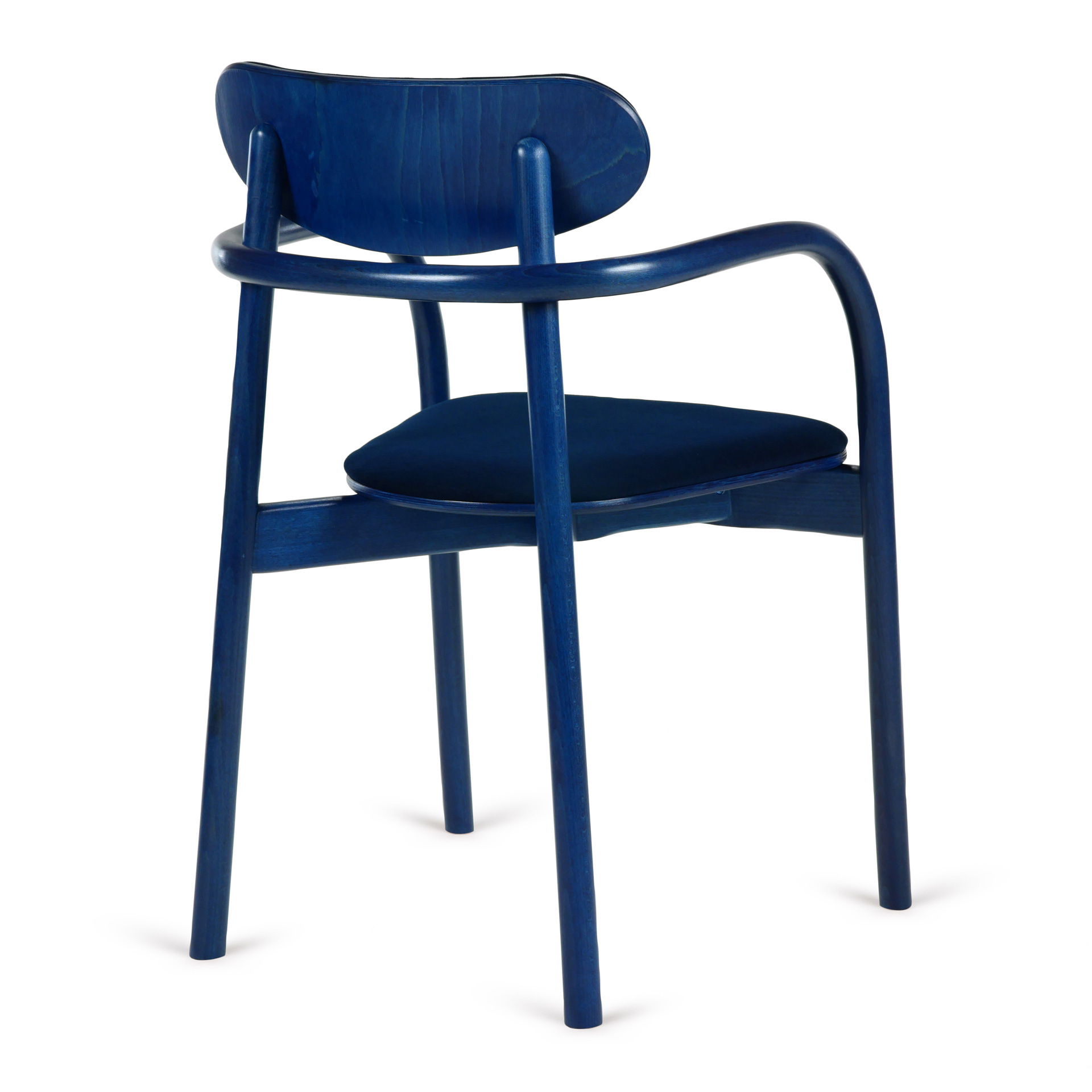 Beech stackable chair with armrests B-2961 La Benda
