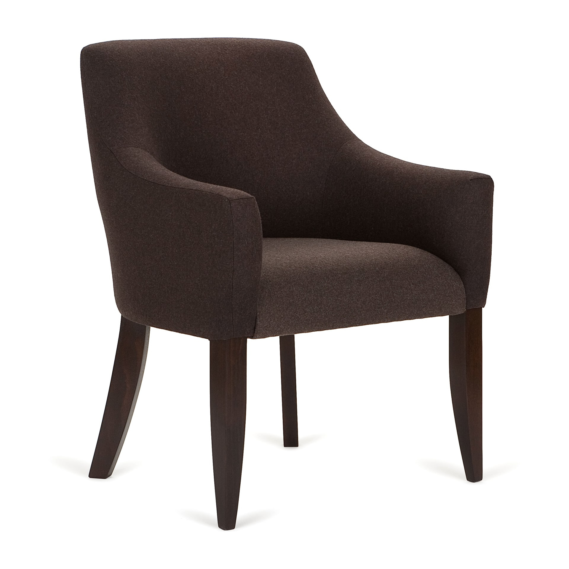 Upholstered wooden armchair
