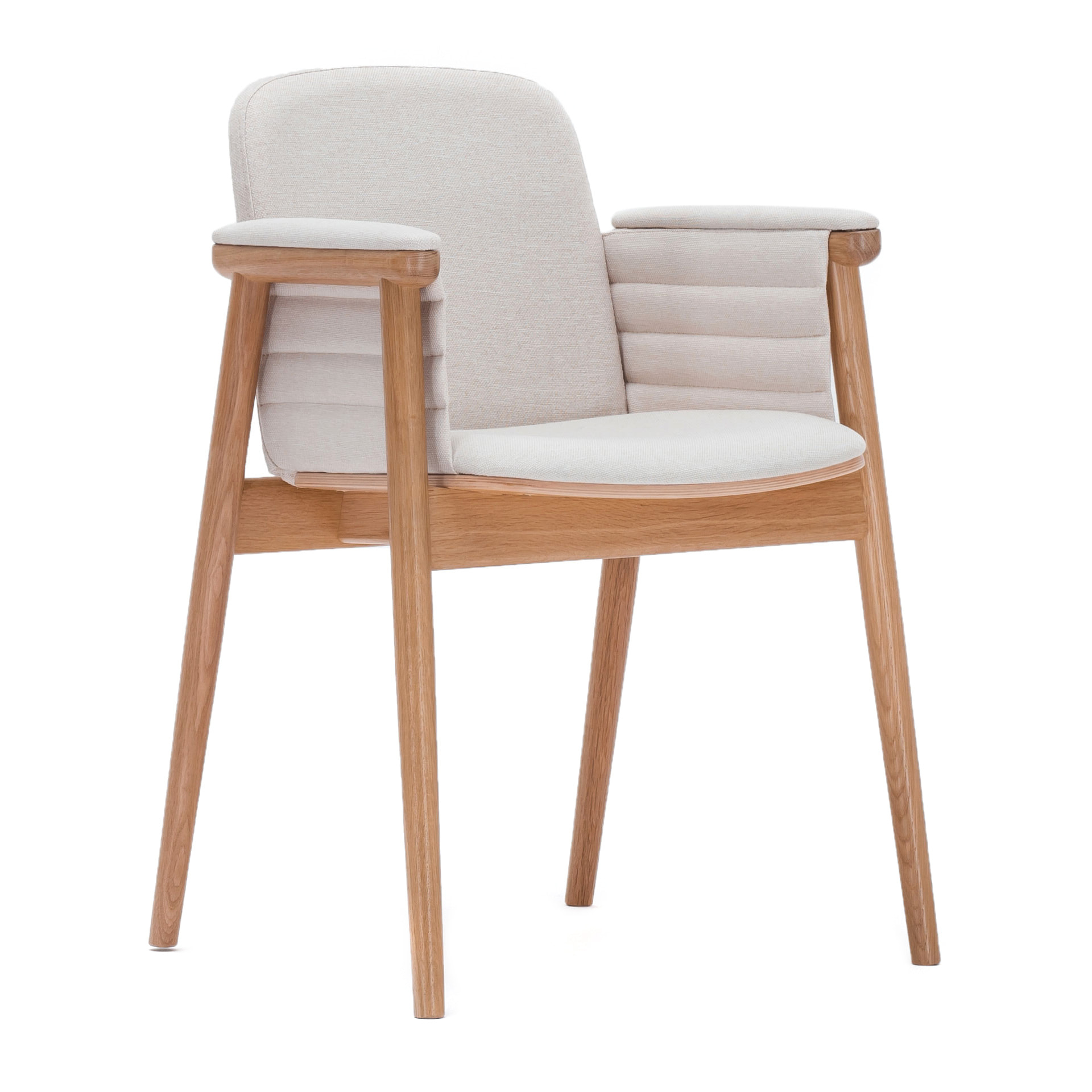 Wooden fully upholstered armchair