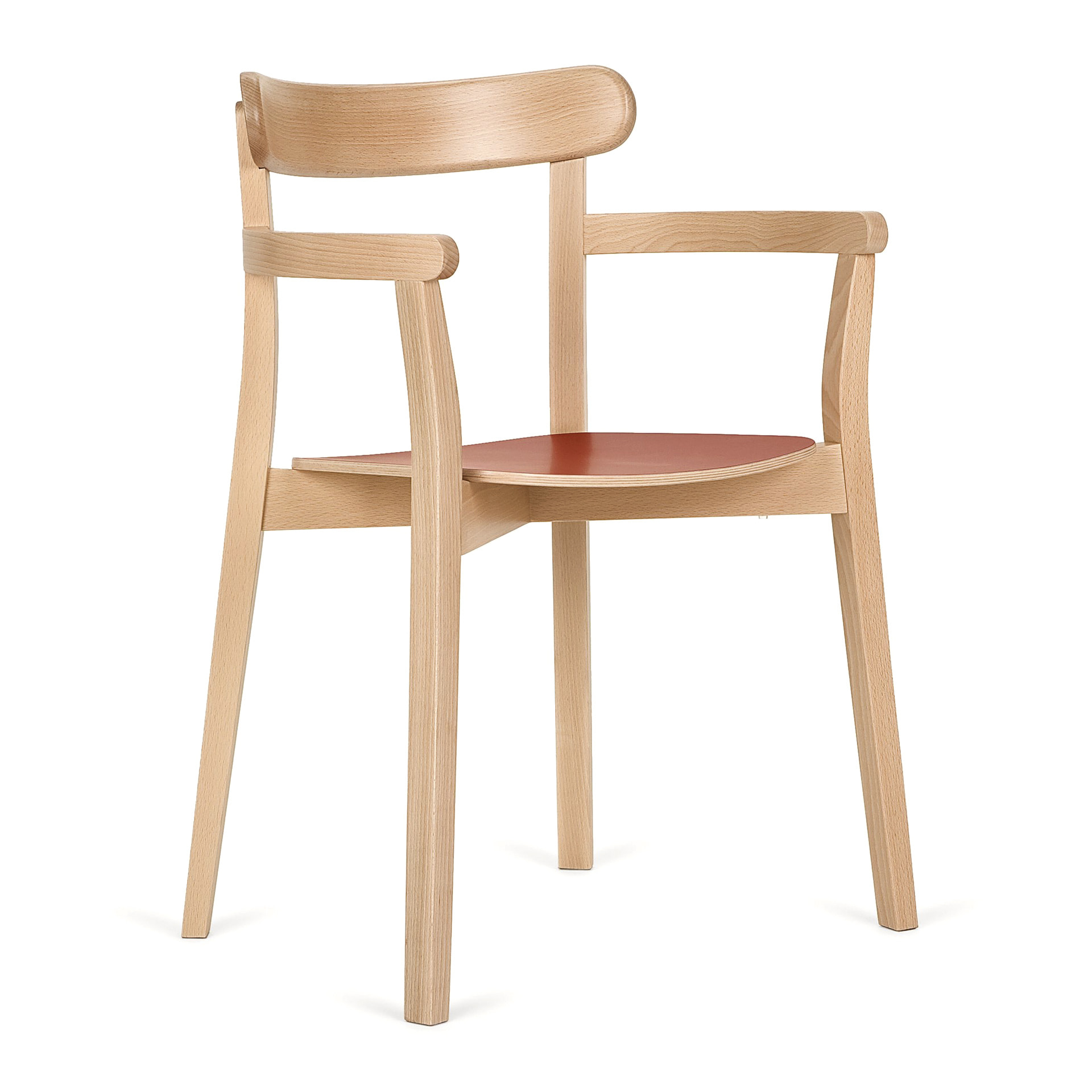 Wooden armchair with solid or upholstered seat B-4420 Icho
