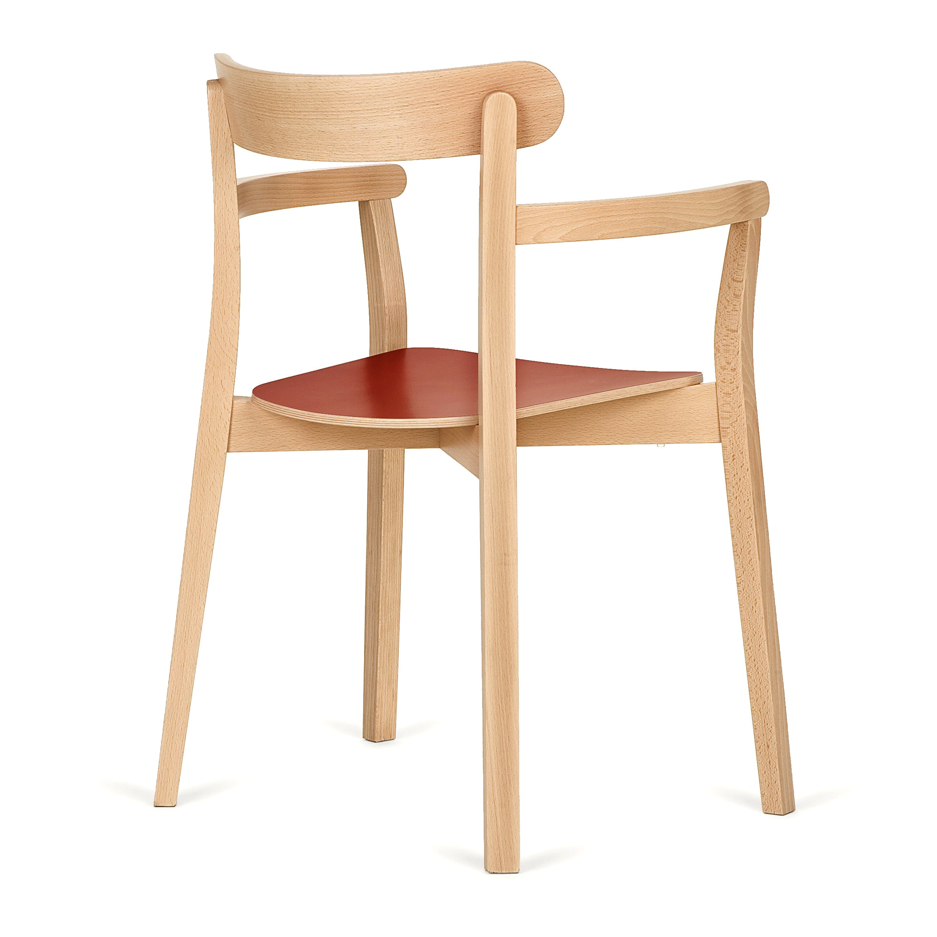 Wooden armchair with solid or upholstered seat B-4420 Icho