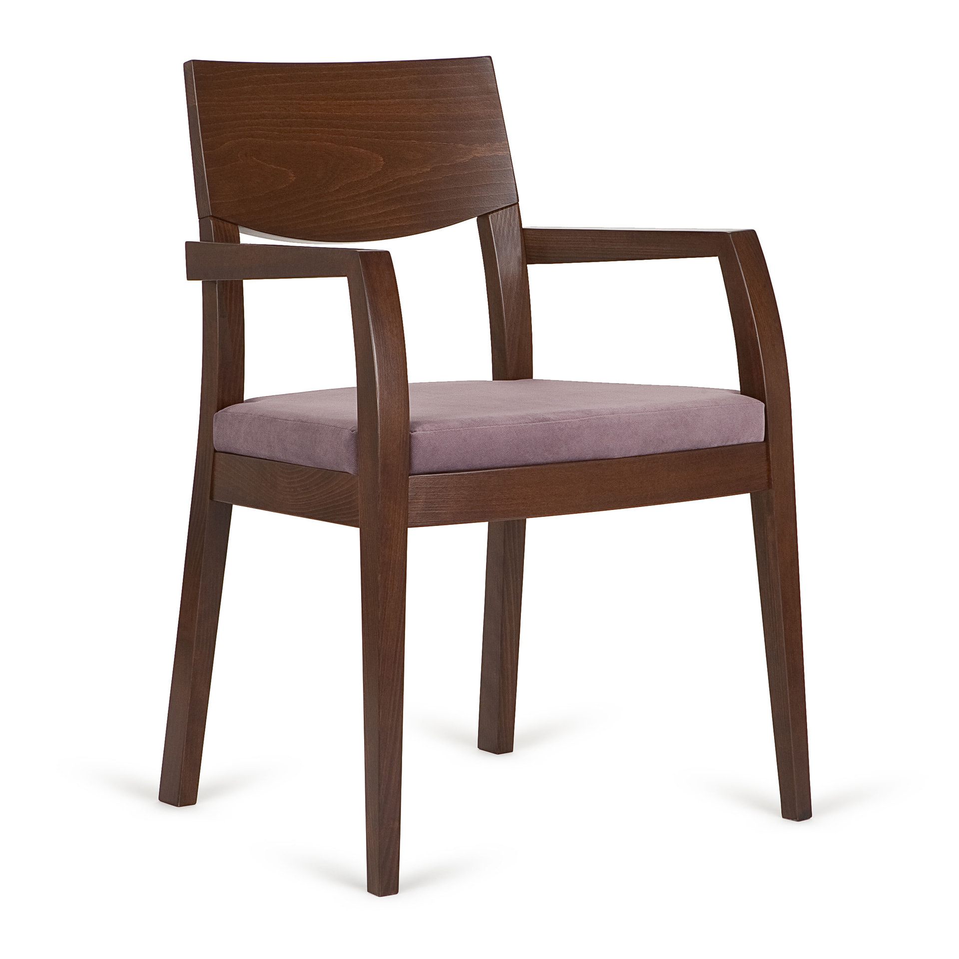 Dining wooden armchair with upholstered seat B-4570